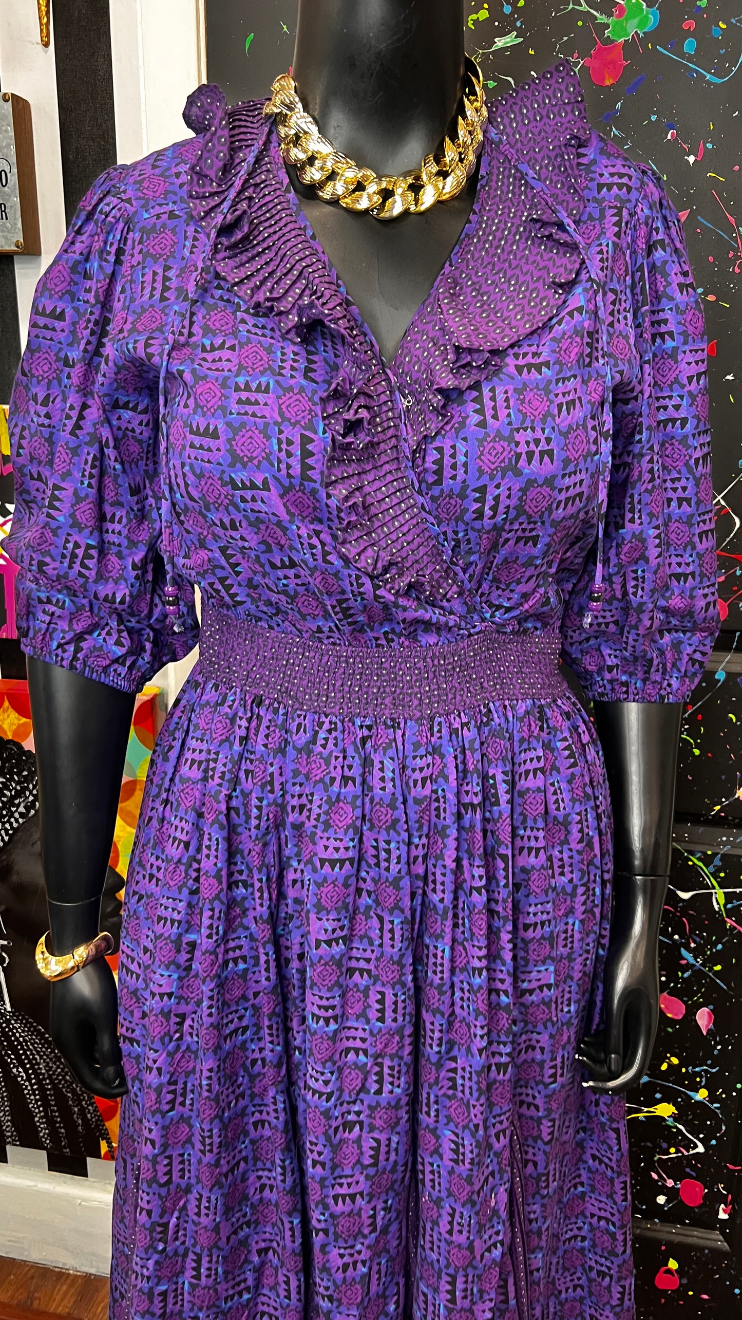Vintage Layered Ruffled Dress (14)