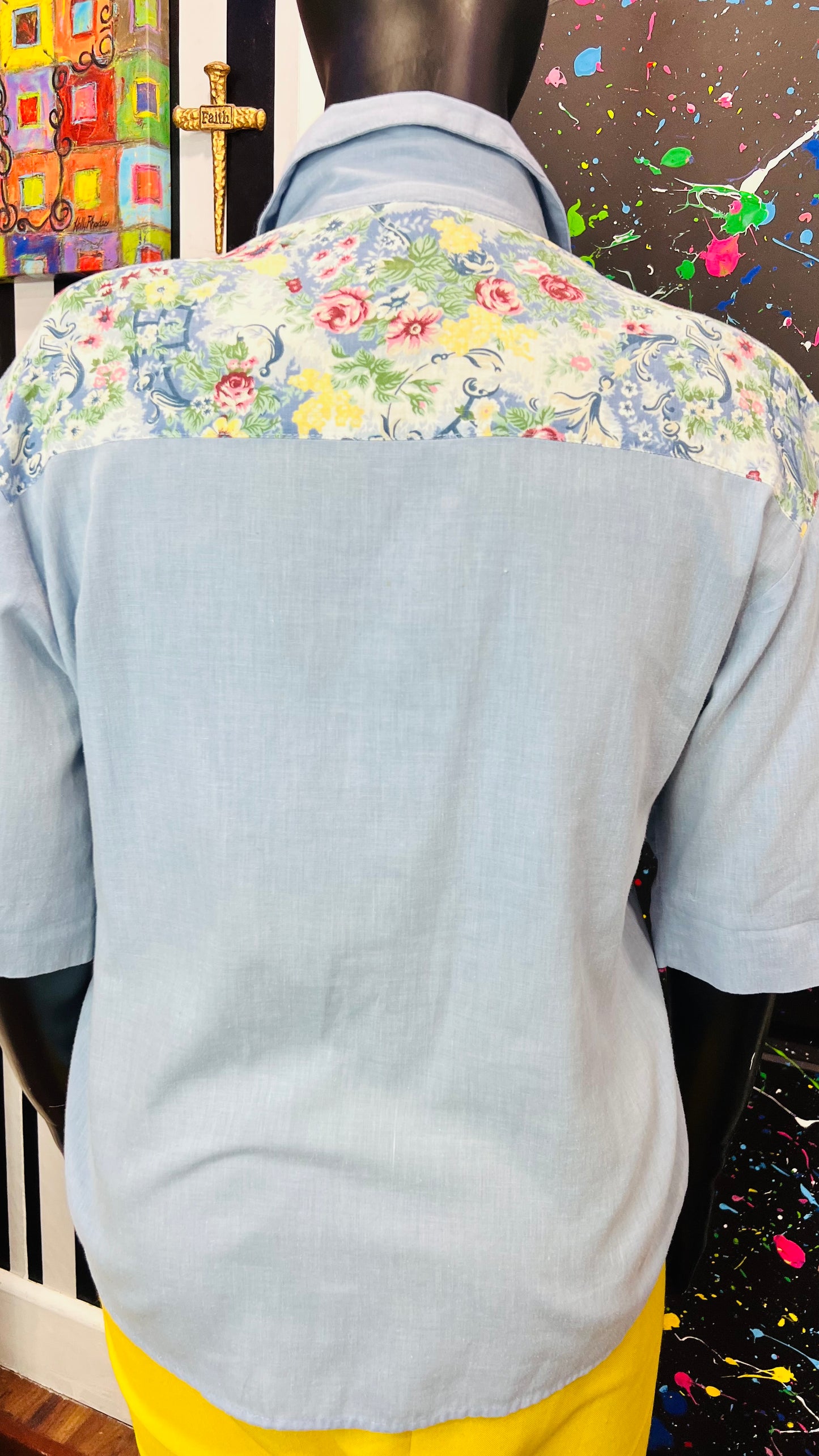 Vintage Tri- Print Blouse (16)