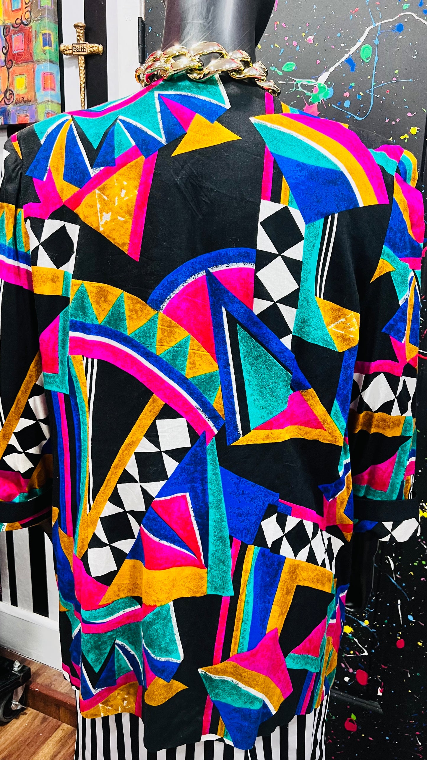 Vintage Rayon Abstract Duster (18/20) *KC