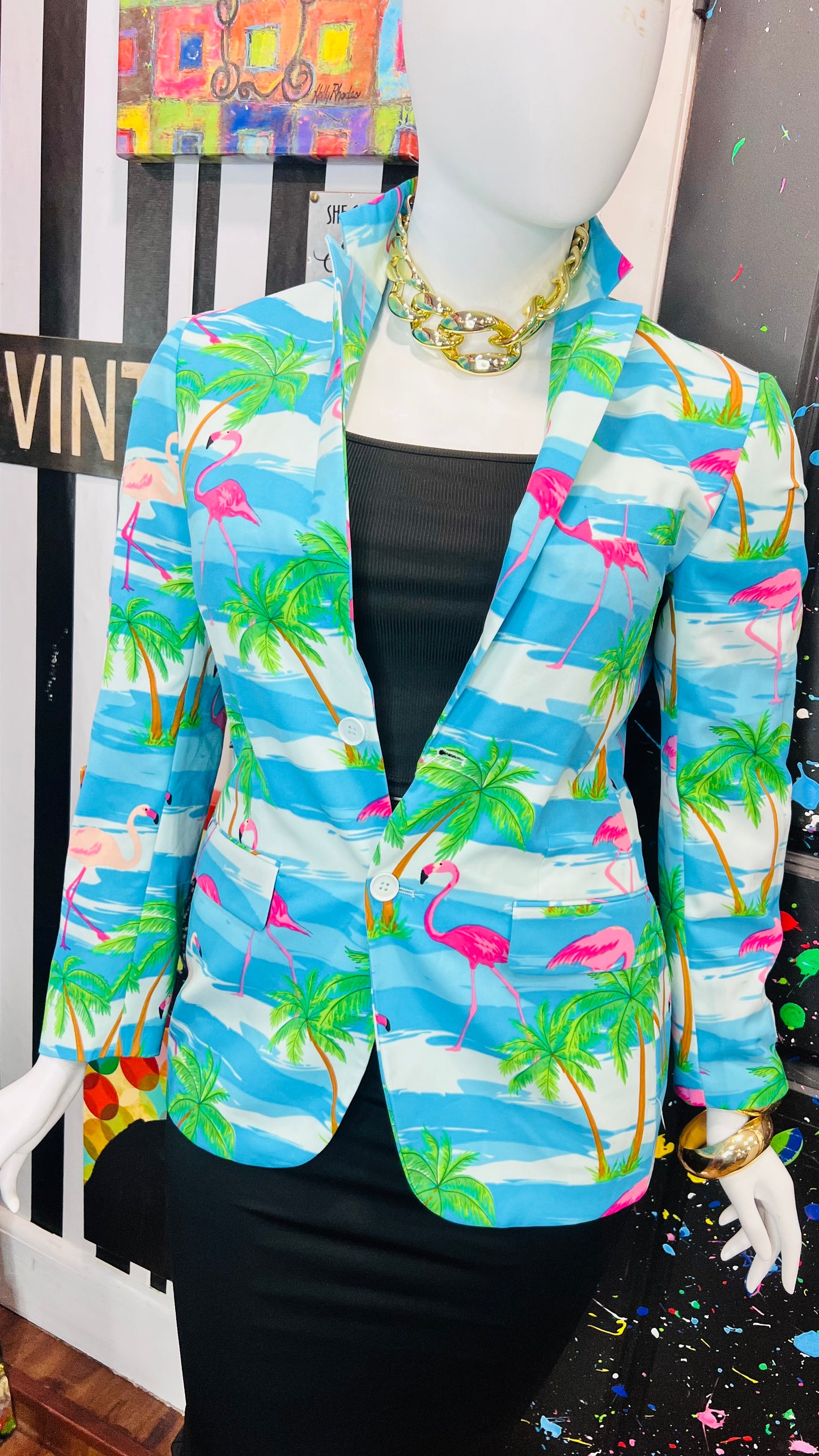 Tropical Flamingo Blazer (12)