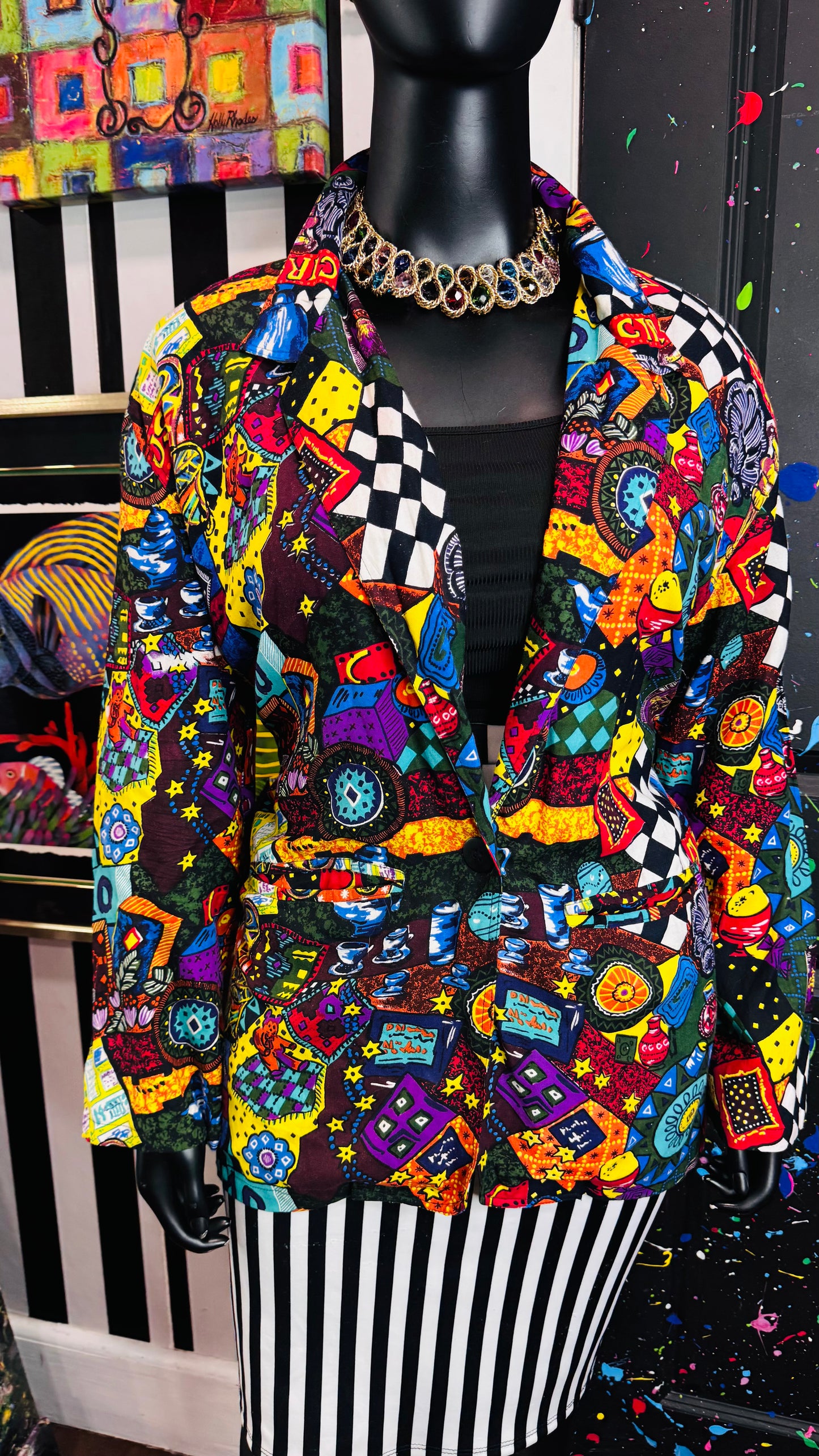 Vintage Rayon Circus Blazer (20)