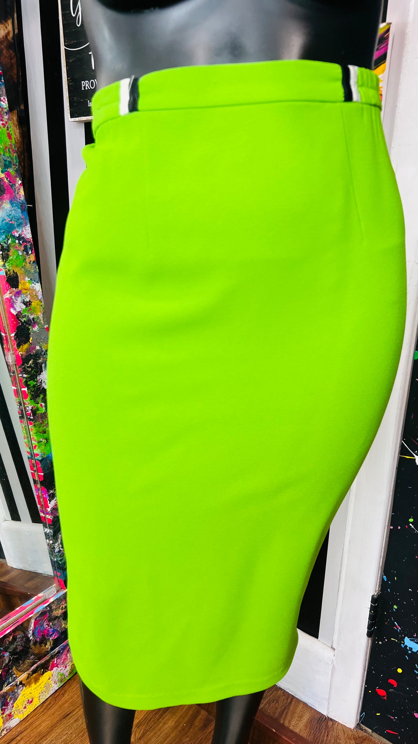 Vintage Green Black & White Skirt Suit (14)