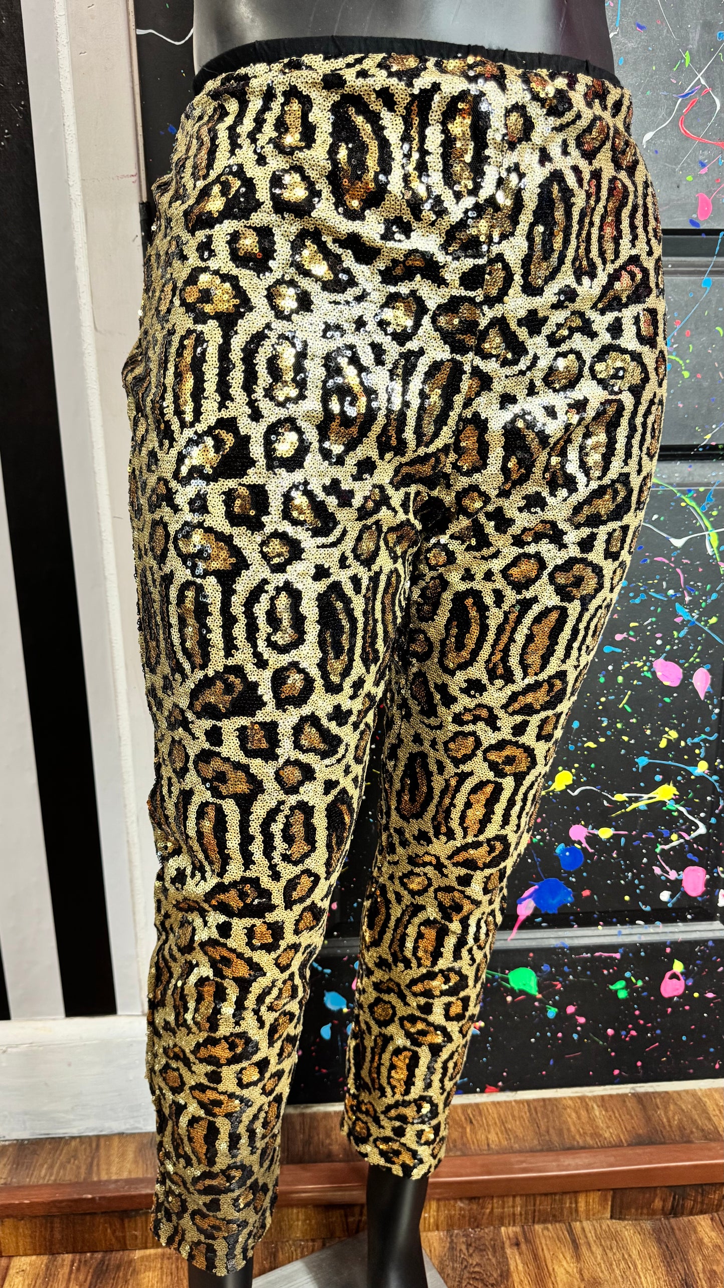 Vintage Inspired Leopard Sequin Pants (14)