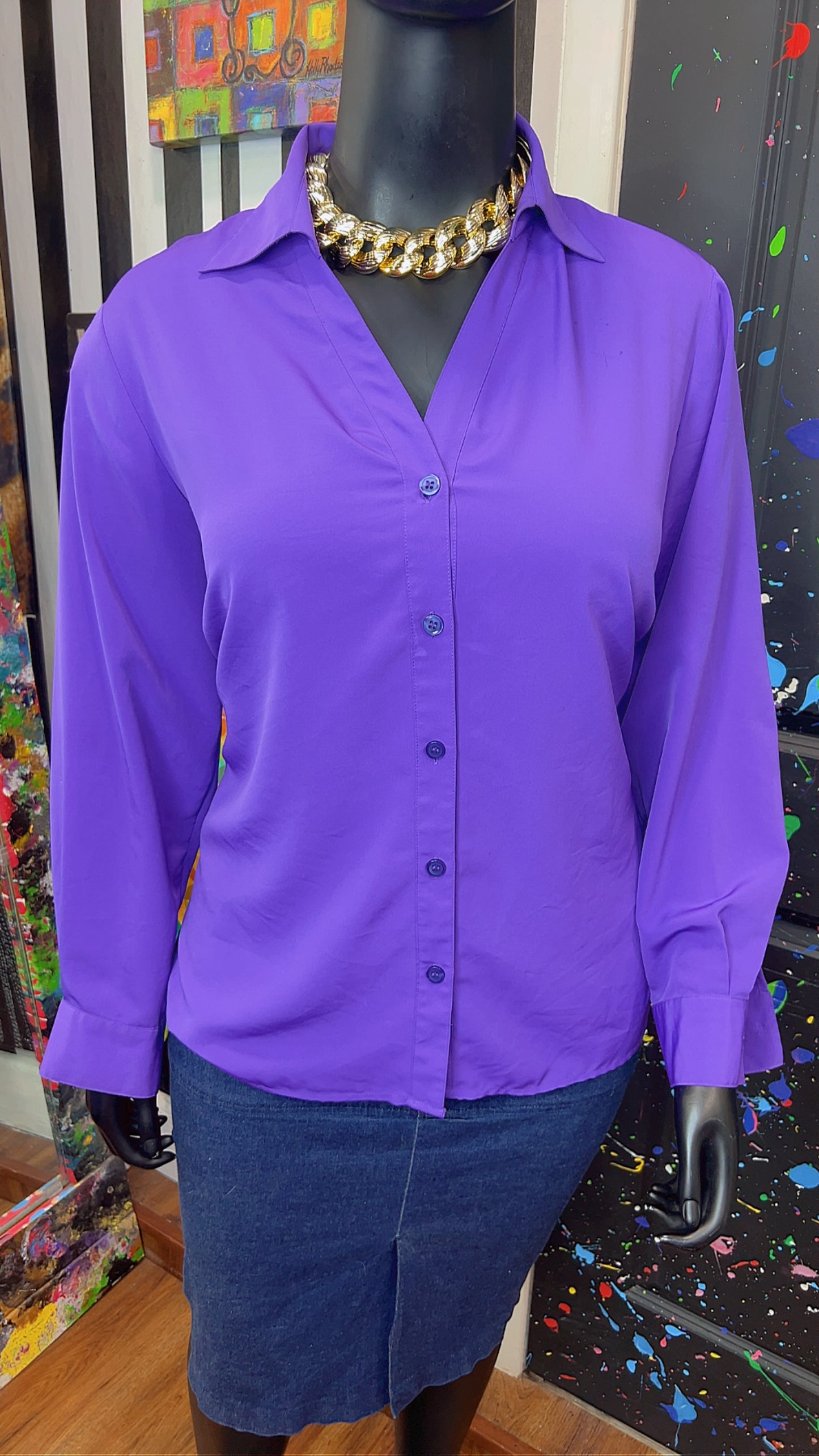 Vintage Purple Blouse (16/18)