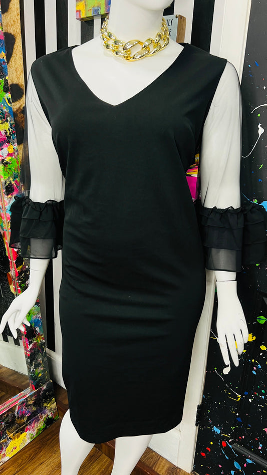 Vintage Inspired Sheer Arms Dress (24)