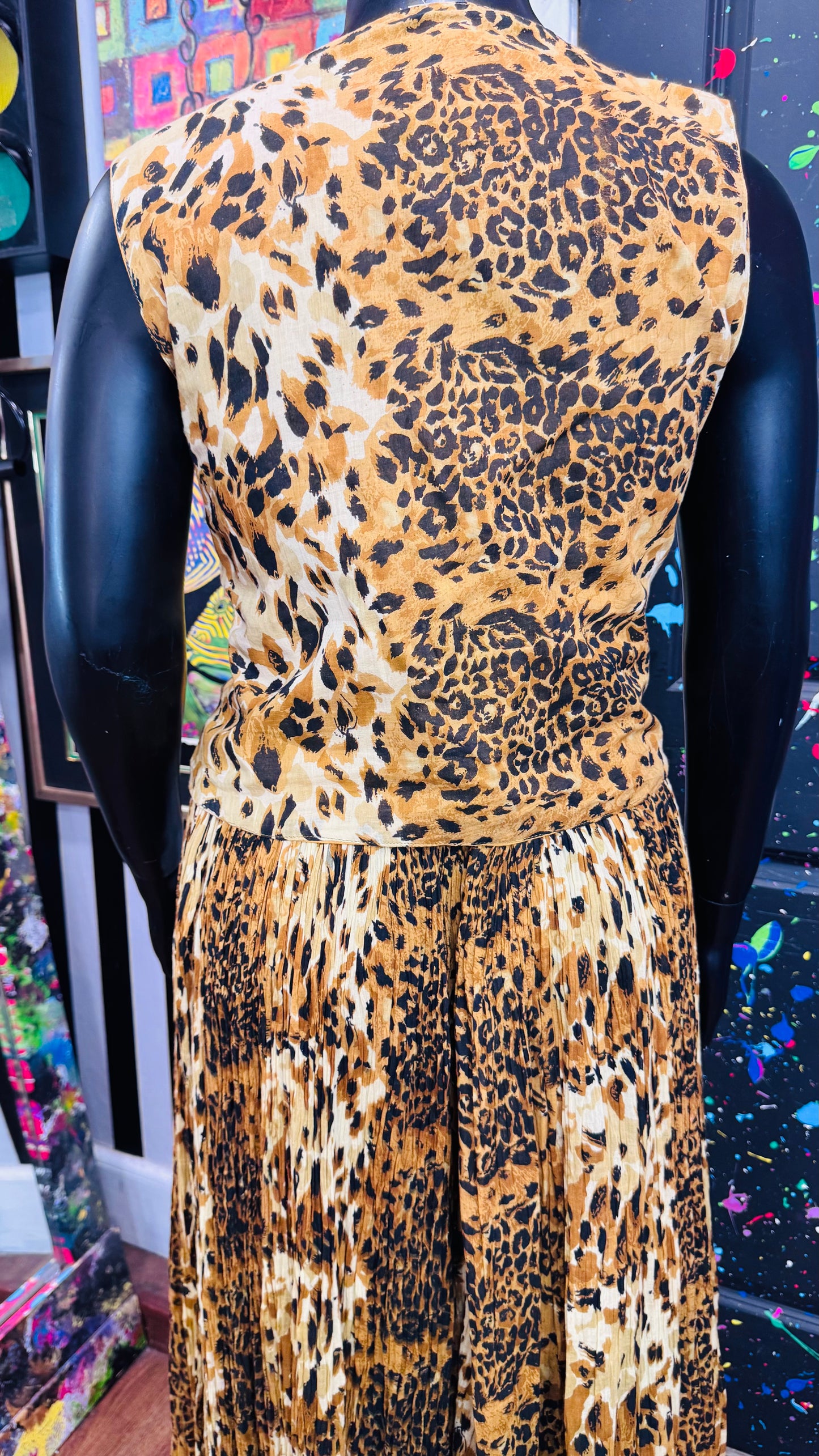 Vintage Knit Vest & Rayon Skirt (16)