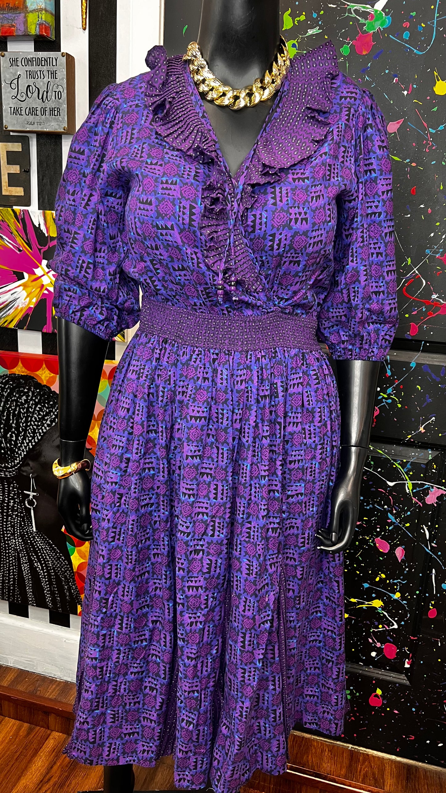 Vintage Layered Ruffled Dress (14)