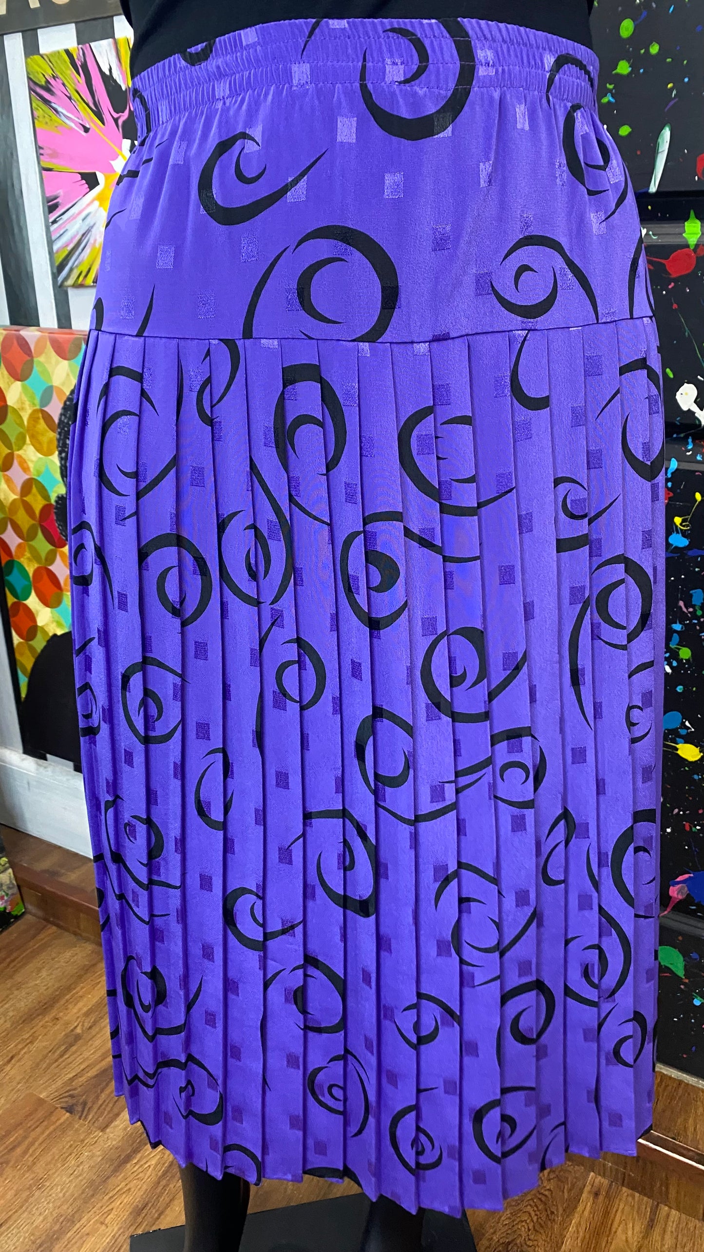 Vintage Purple & Black 80’s Skirt (24)