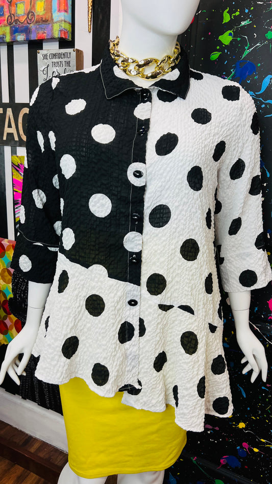 Black & White Polka Dot Blouse (22)