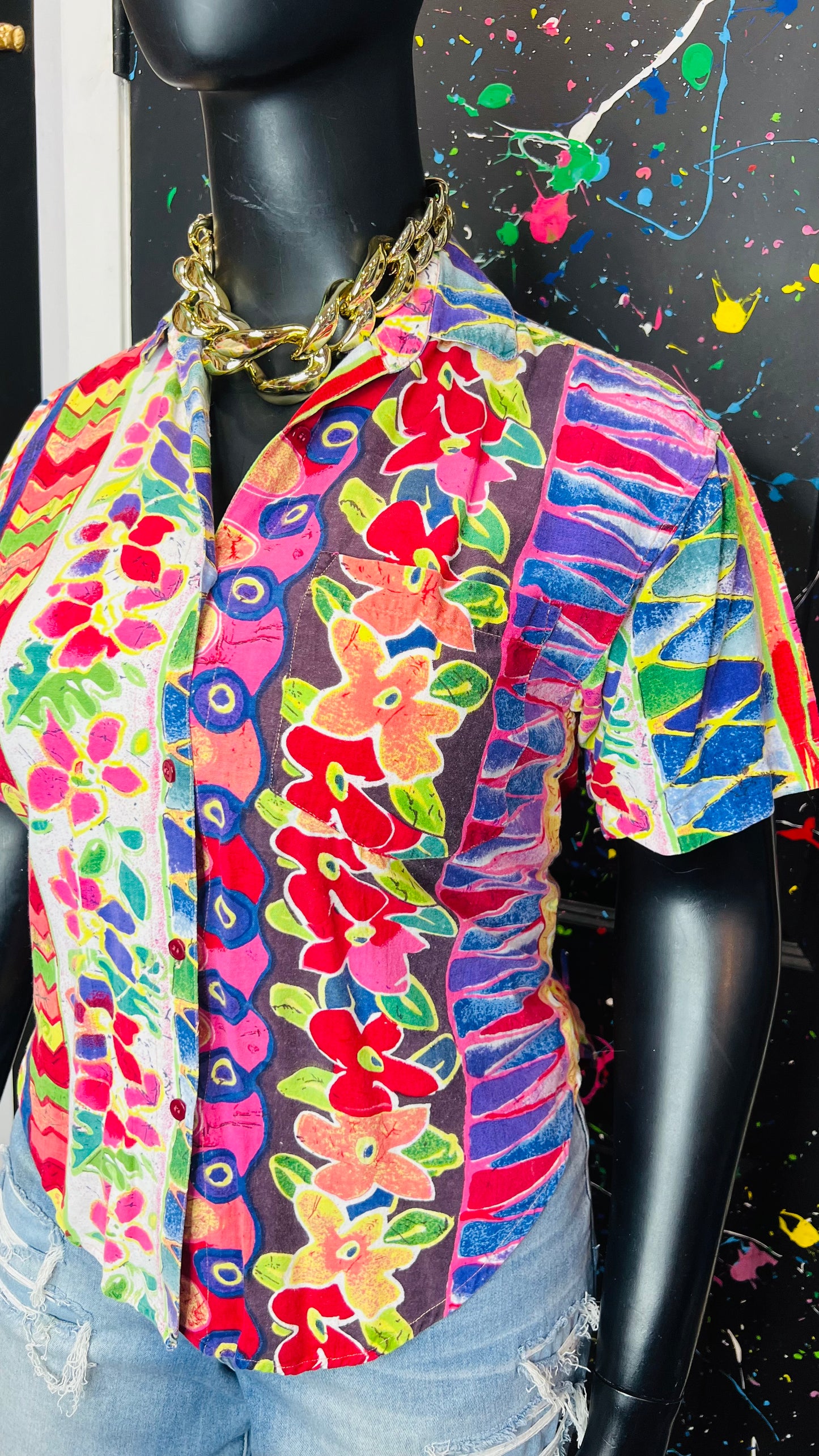 Vintage MixPrint Blouse (12)