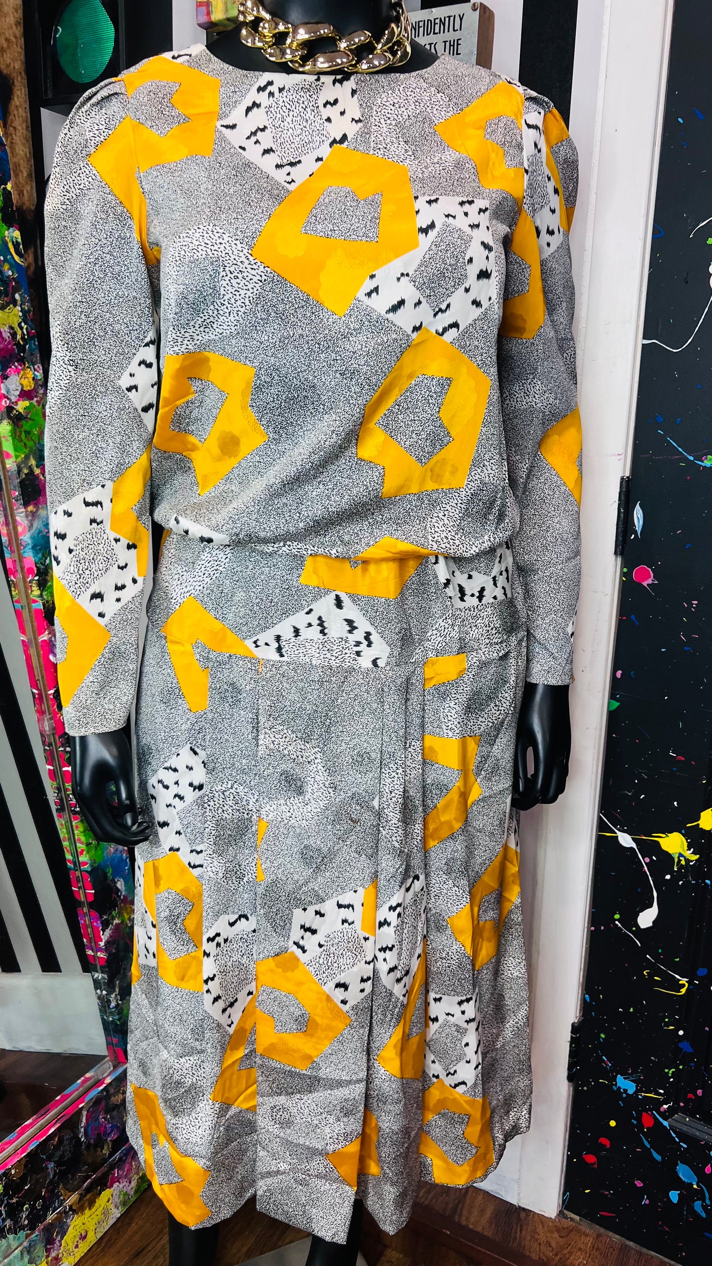 Vintage Abstract 80s/90s Dress (16)