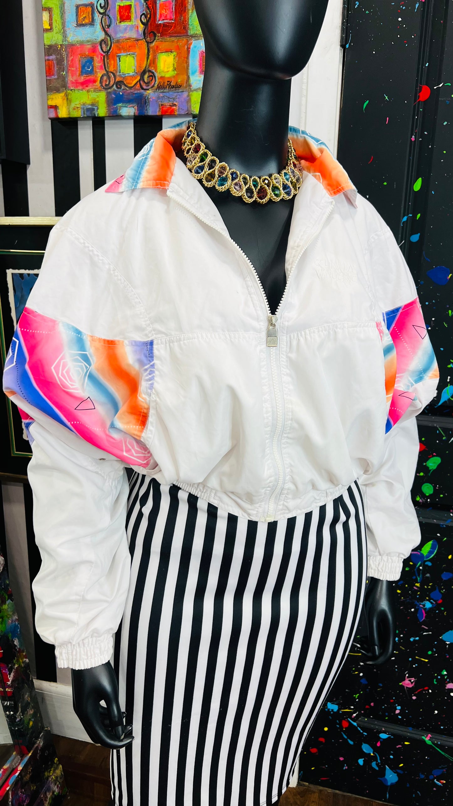 Vintage Cropped Windbreaker Jacket (16/18)