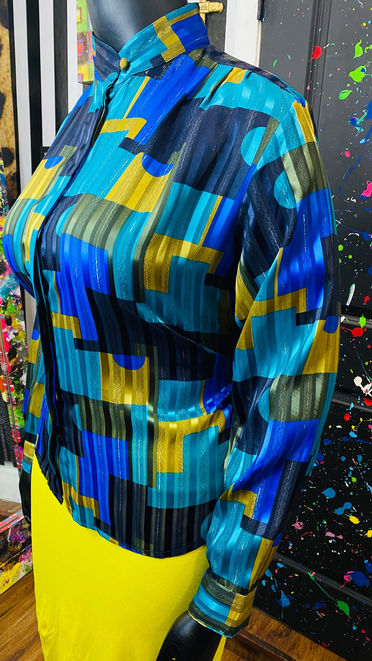 Vintage Long Sleeve Sheer Blouse (14)