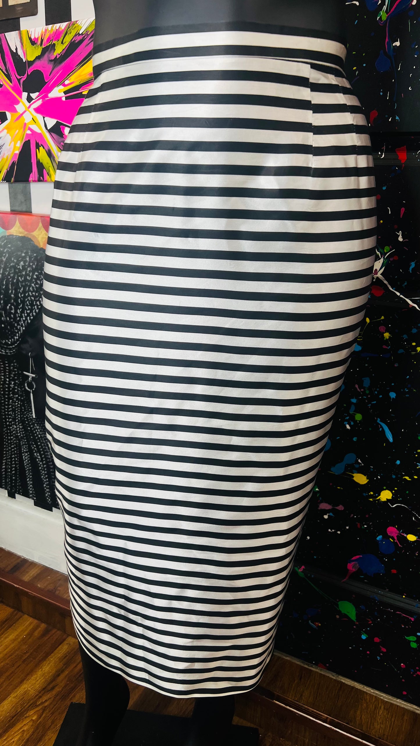 Vintage Striped Pencil Skirt (24)