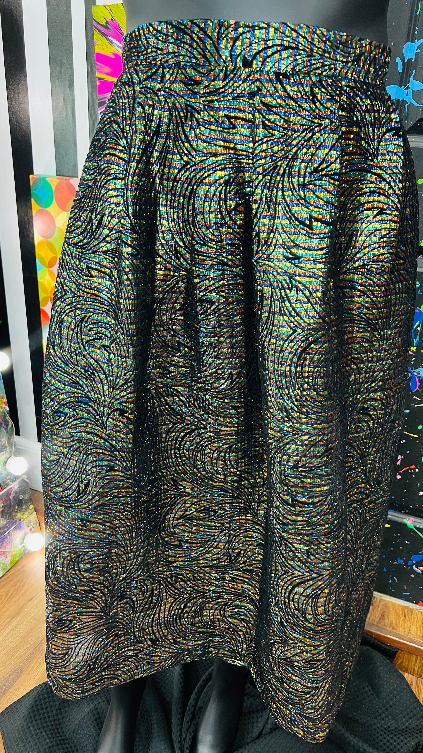 Vintage Shimmer Skirt w/ Pockets (20)