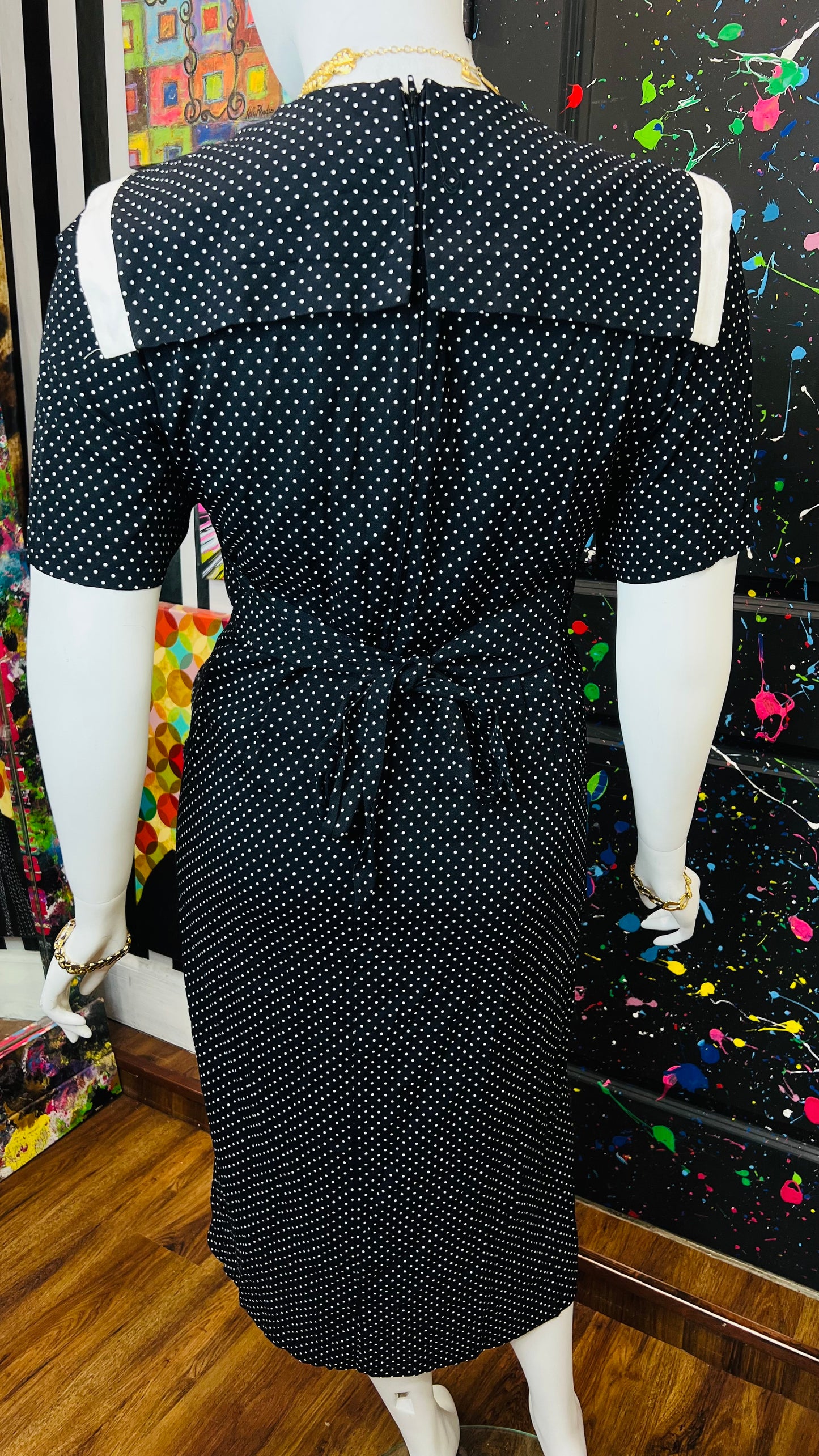 Vintage Polka Dot Sailor Dress (18)