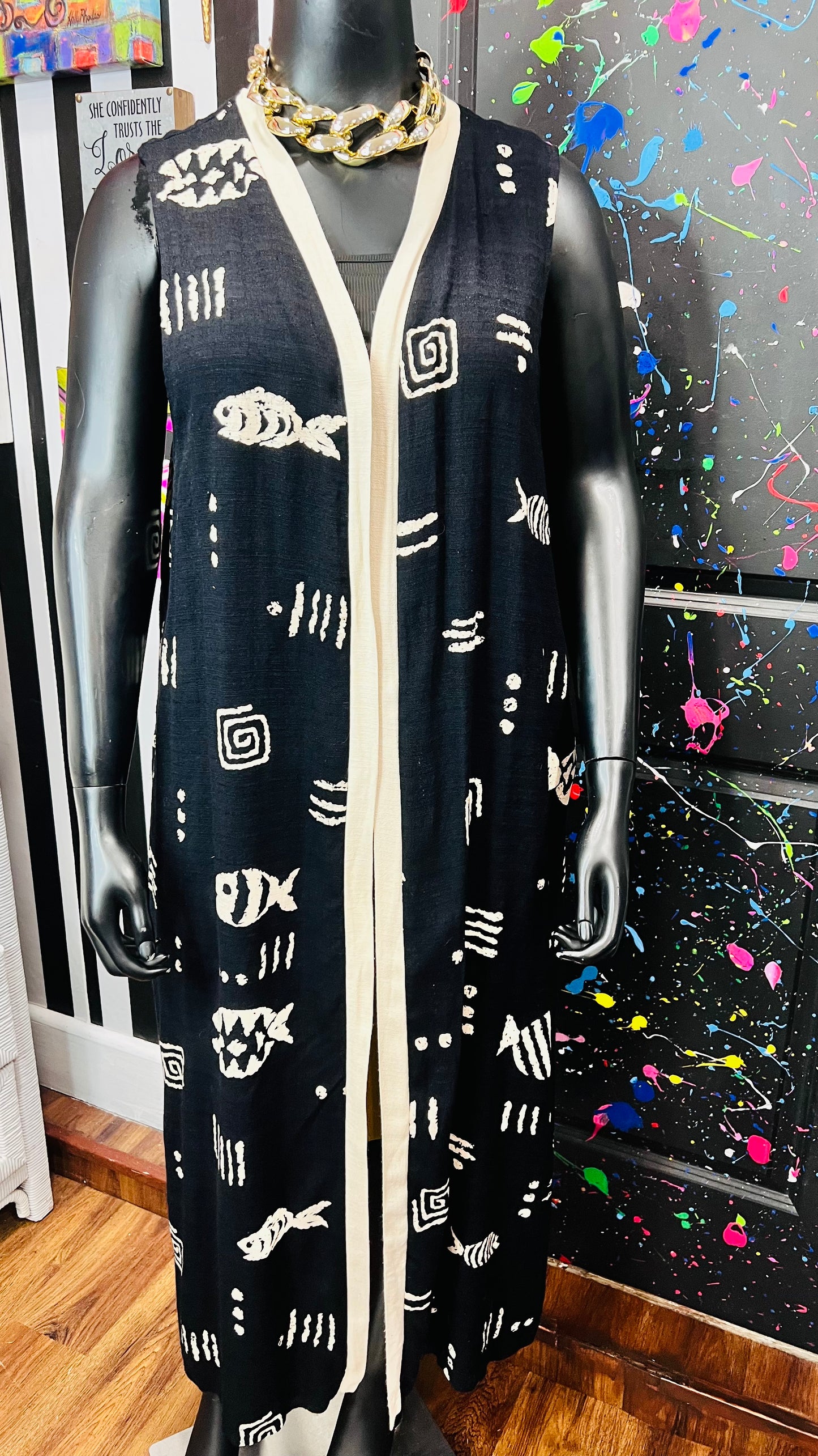Vintage Tribal Print Duster (22W)