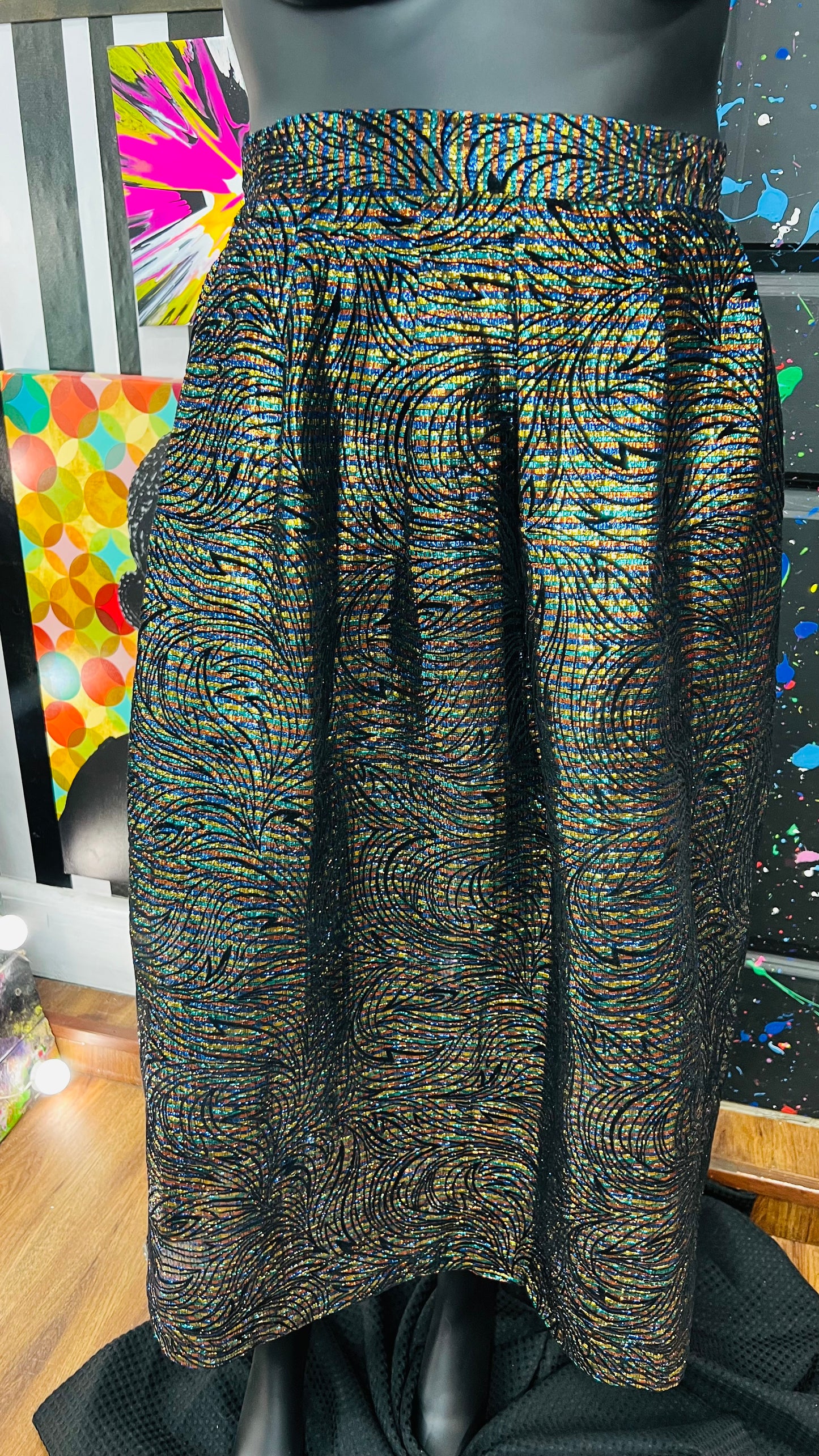 Vintage Shimmer Skirt w/ Pockets (20)