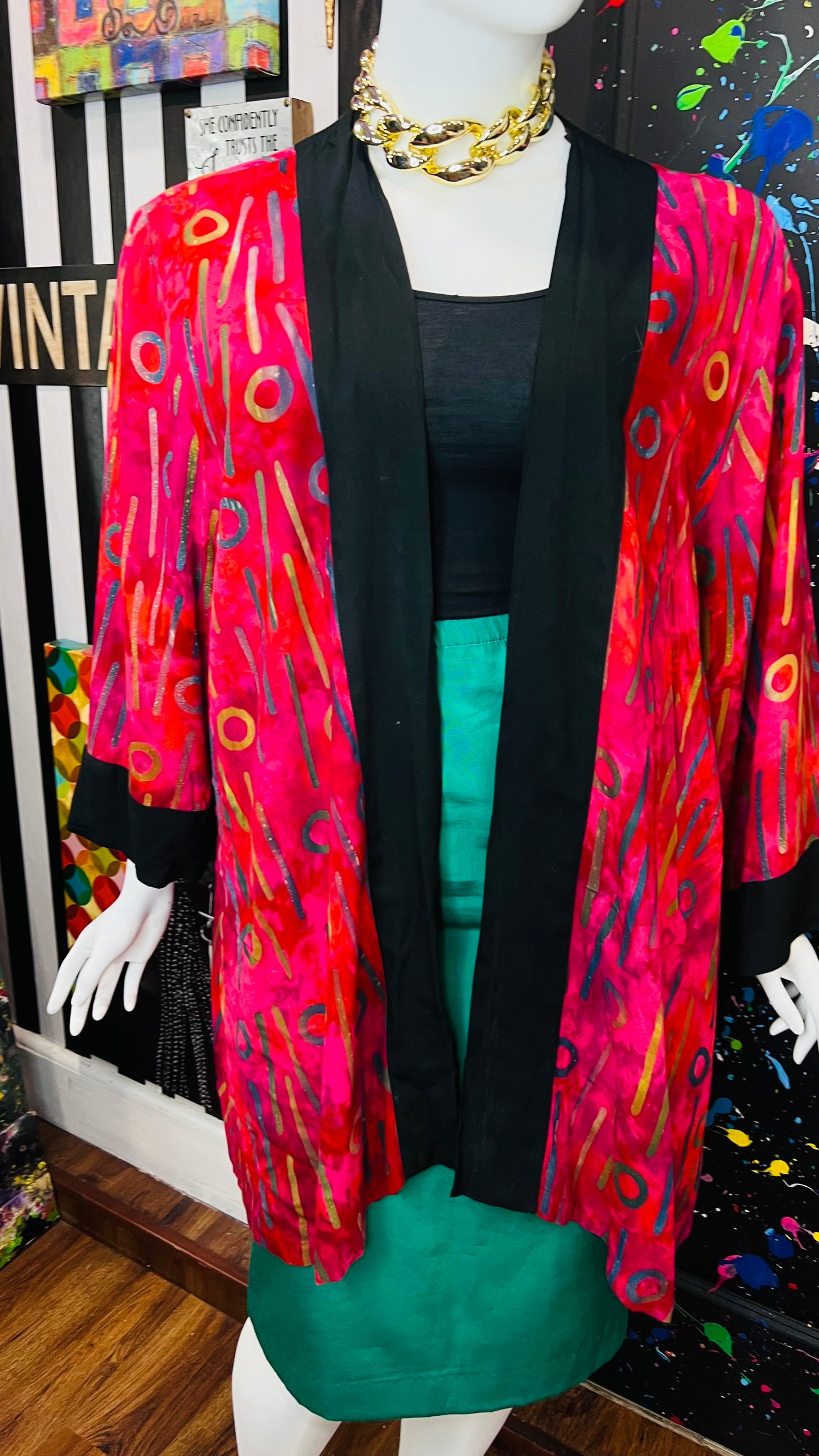 Rayon Abstract Duster (OS)