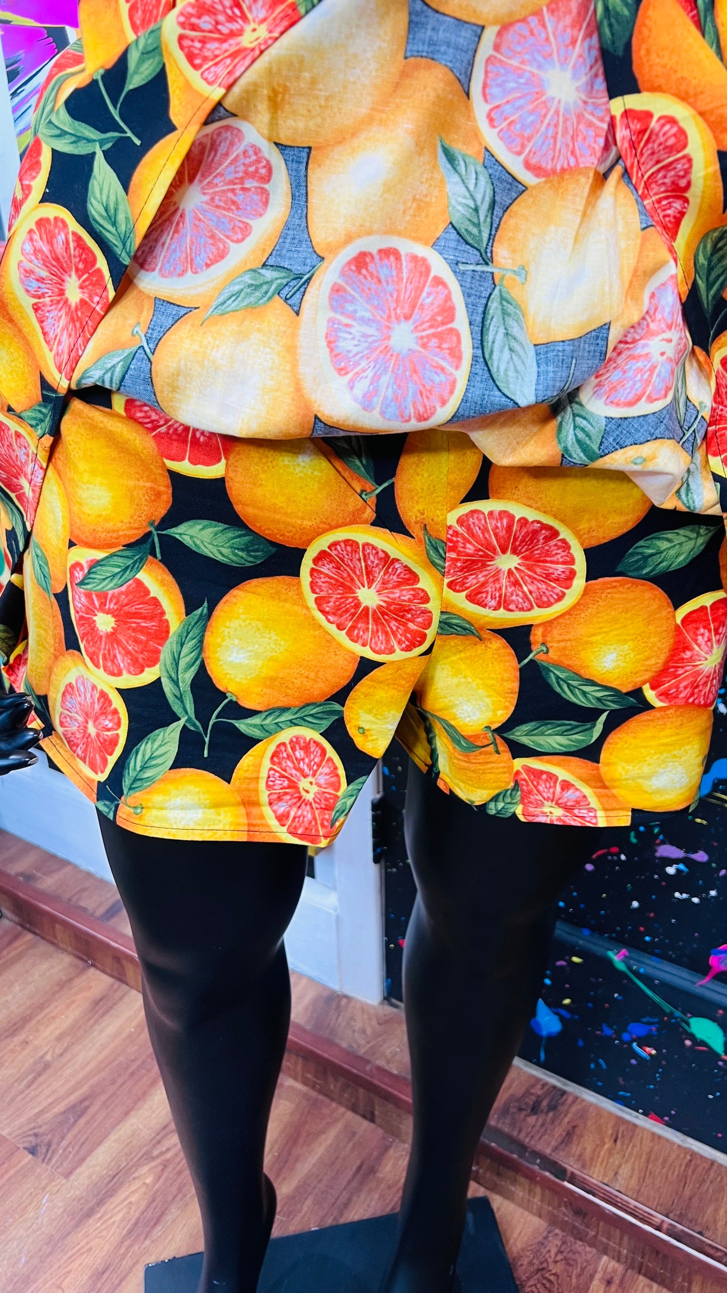 Vintage Fruit Romper - Shorts Underneath (16)