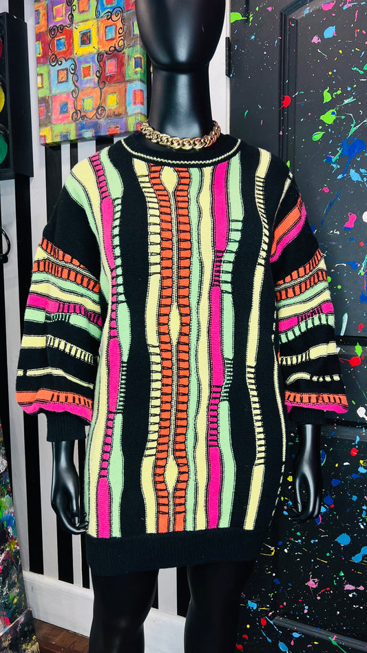 Vintage Inspired Coogi Style Knit Sweater Dress (22)