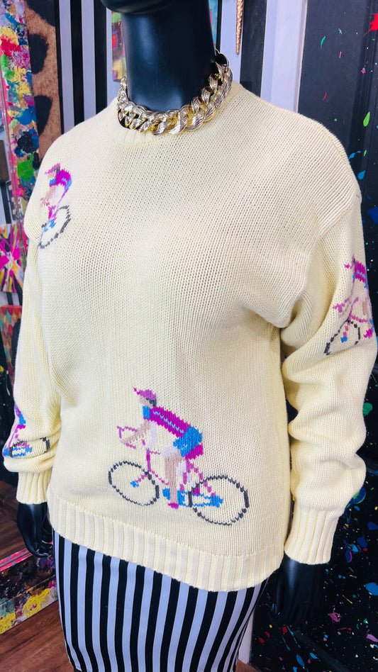 Vintage Knit Bicycle Sweater (16)