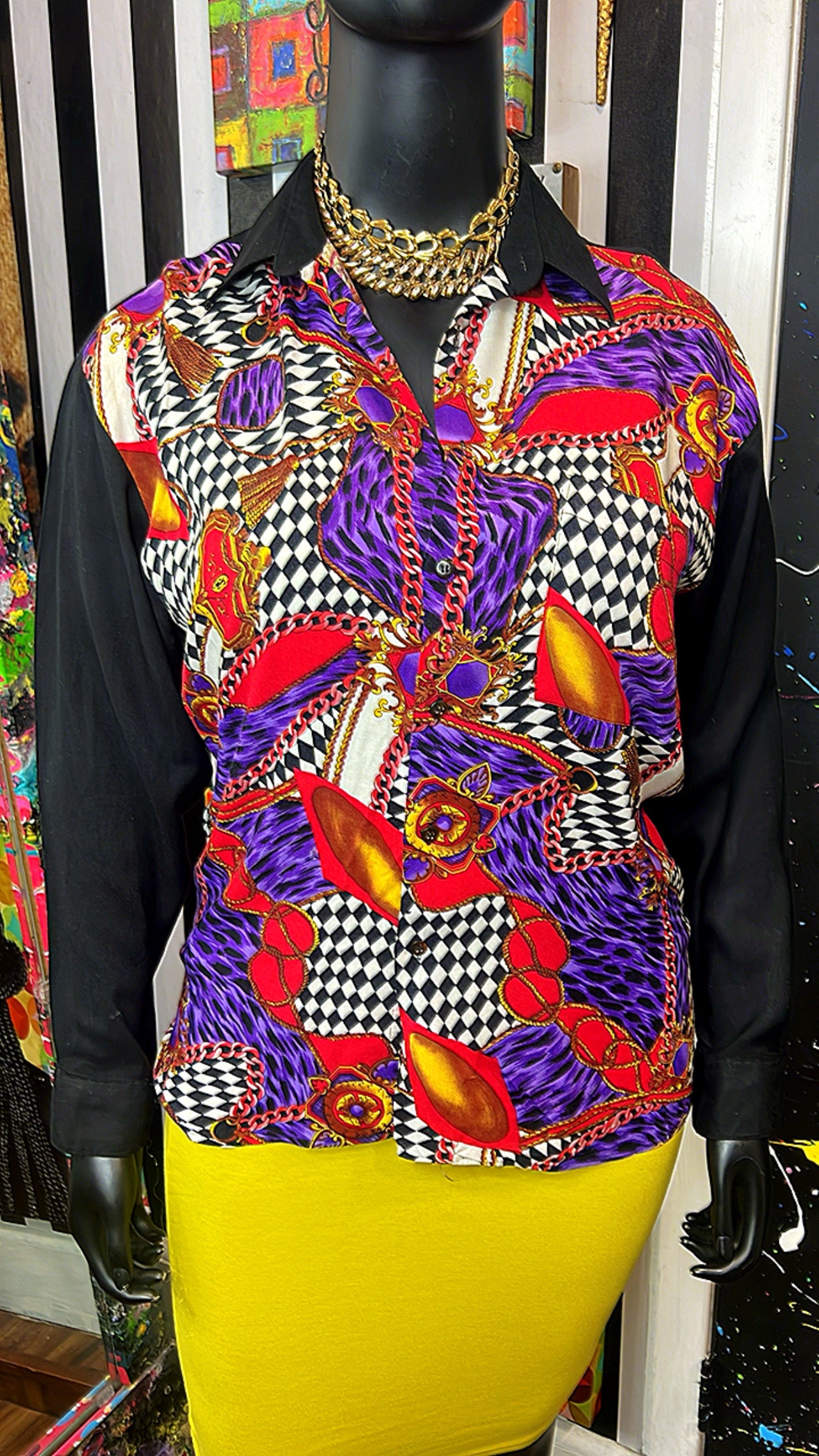 Vintage Abstract 90’s Blouse (14)