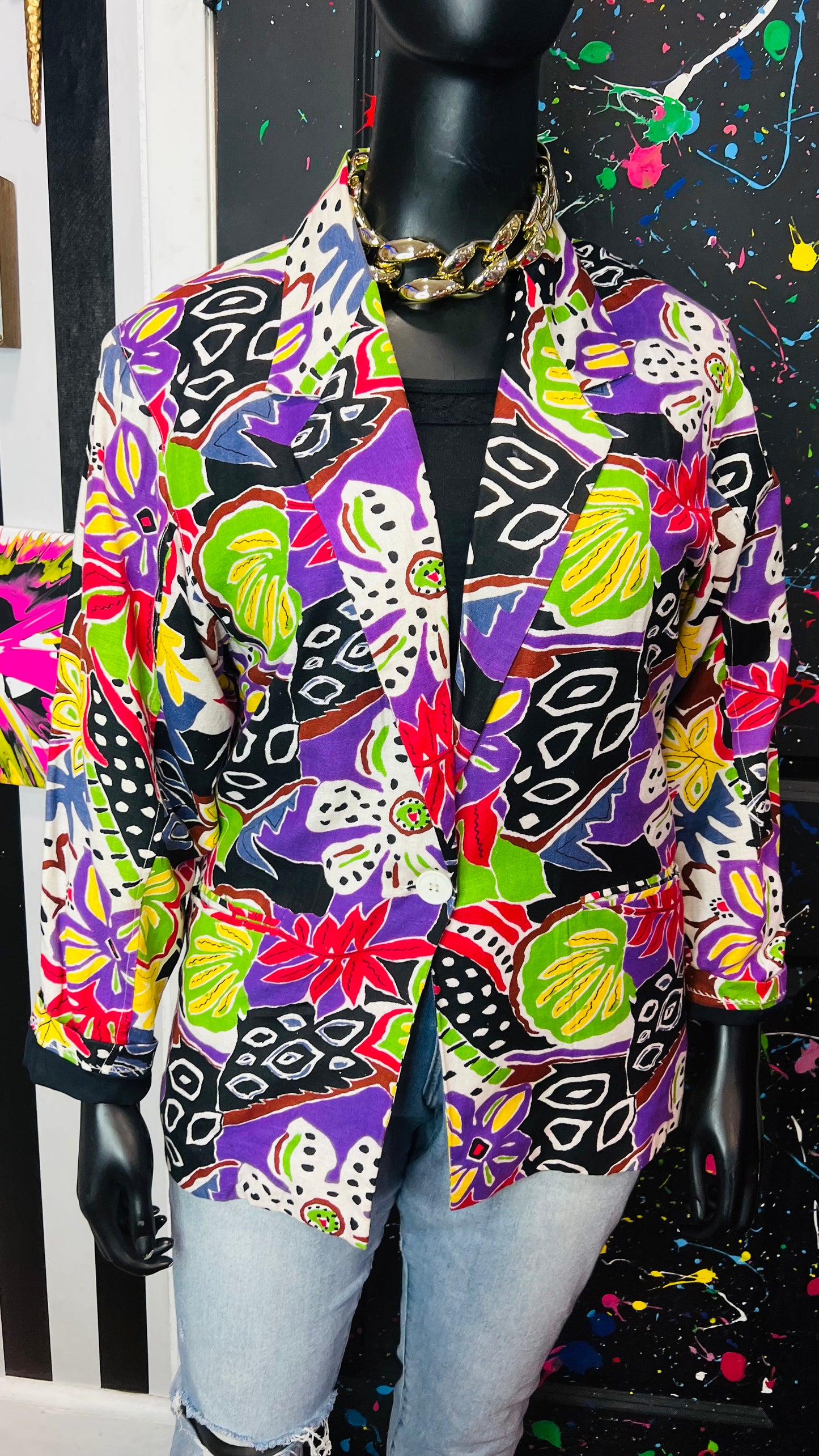 Vintage Abstract 80’s Blazer (14/16)