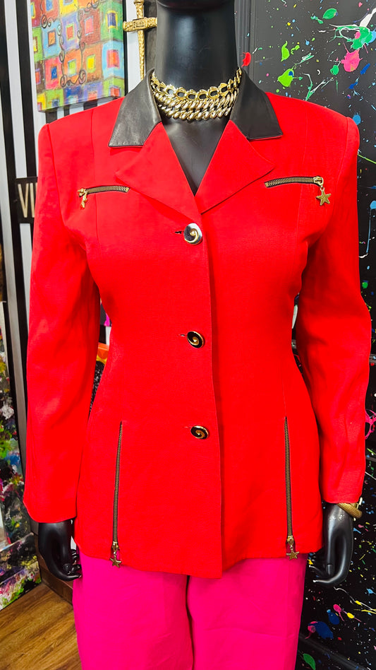 Vintage Luxury Star Zipper Blazer (14)