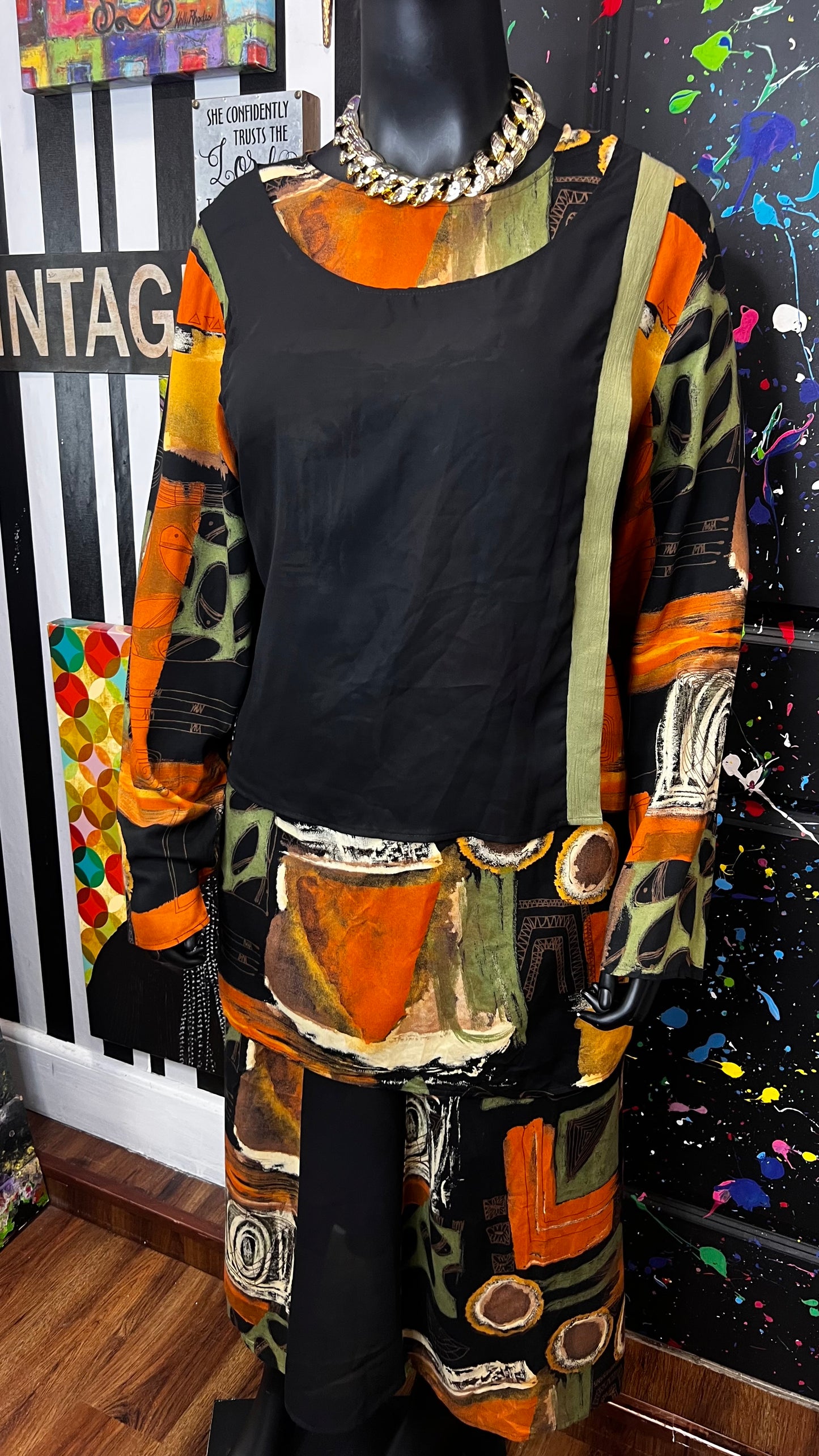 Vintage 90’s Abstract Skirt Set (22)