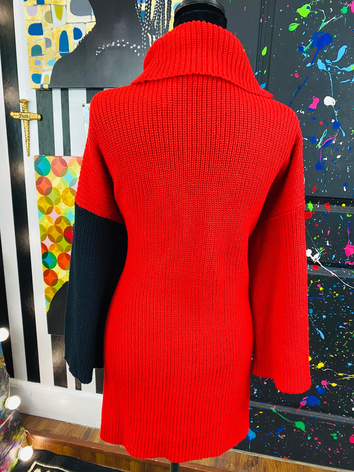 Vintage Black and Red Sweater