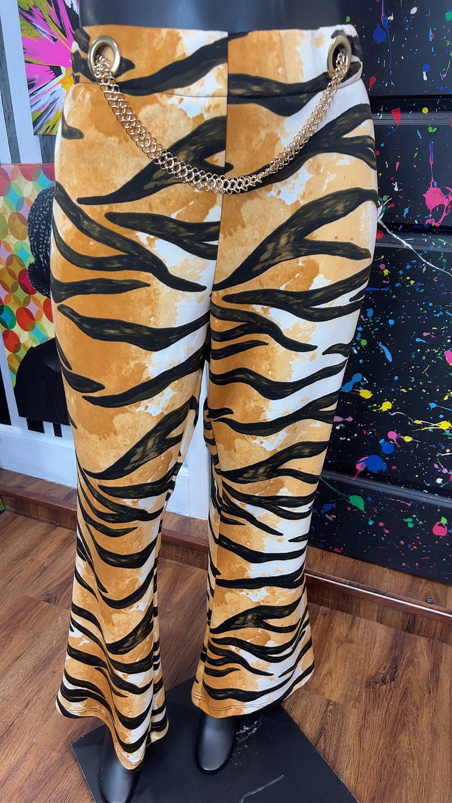 Animal Print Flare Leg Pants -New w/Tags (20)