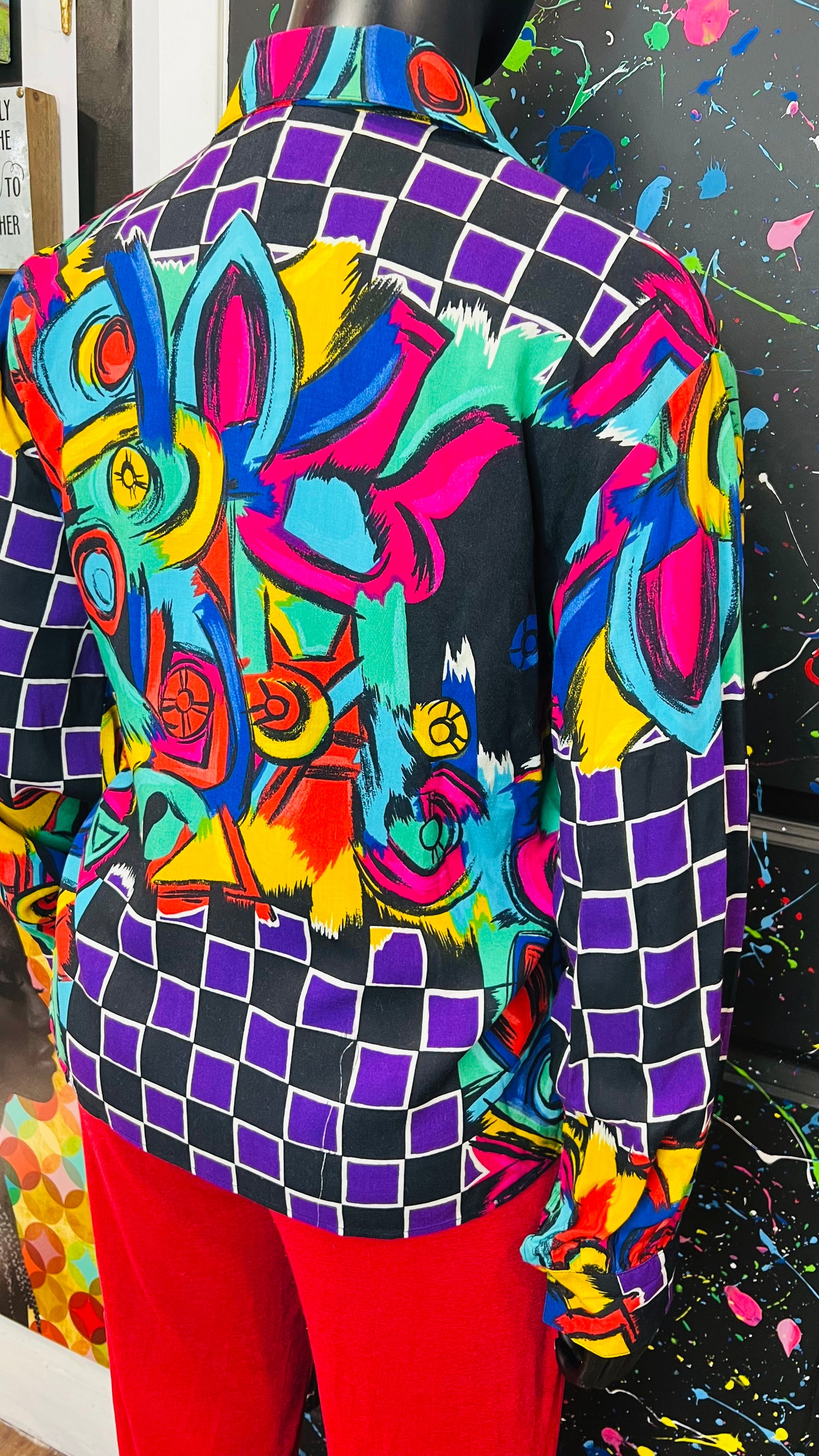 Vintage Abstract 80’s Blouse (14/16)