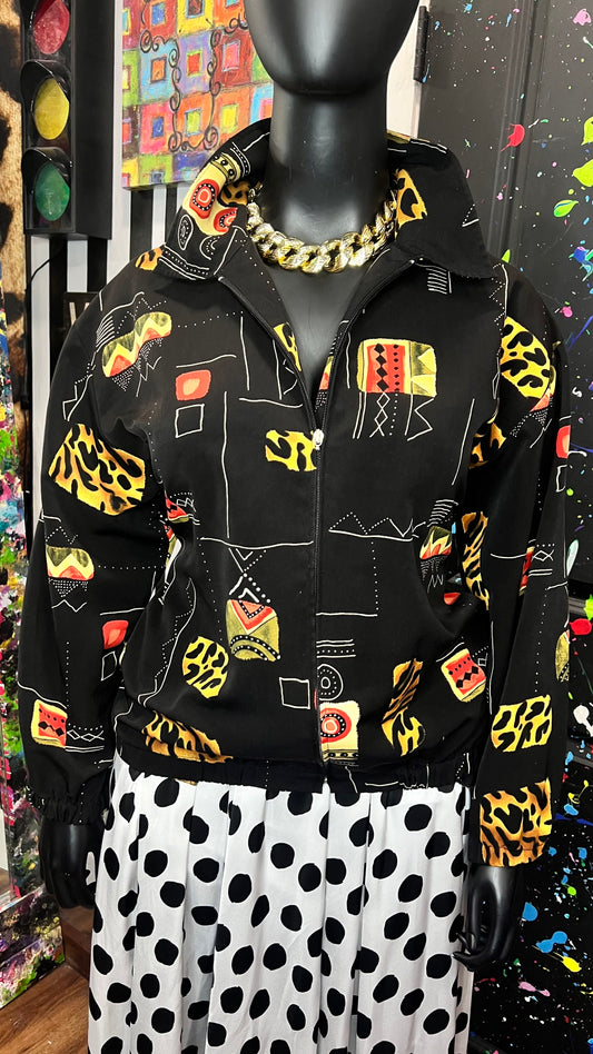 Vintage Animal Abstract Print Jacket (16/18)