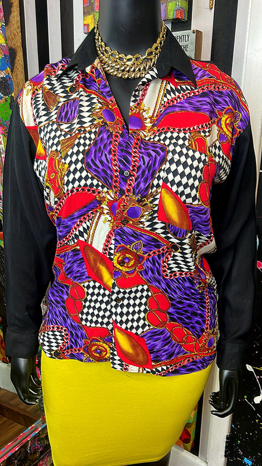 Vintage Abstract 90’s Blouse (14)