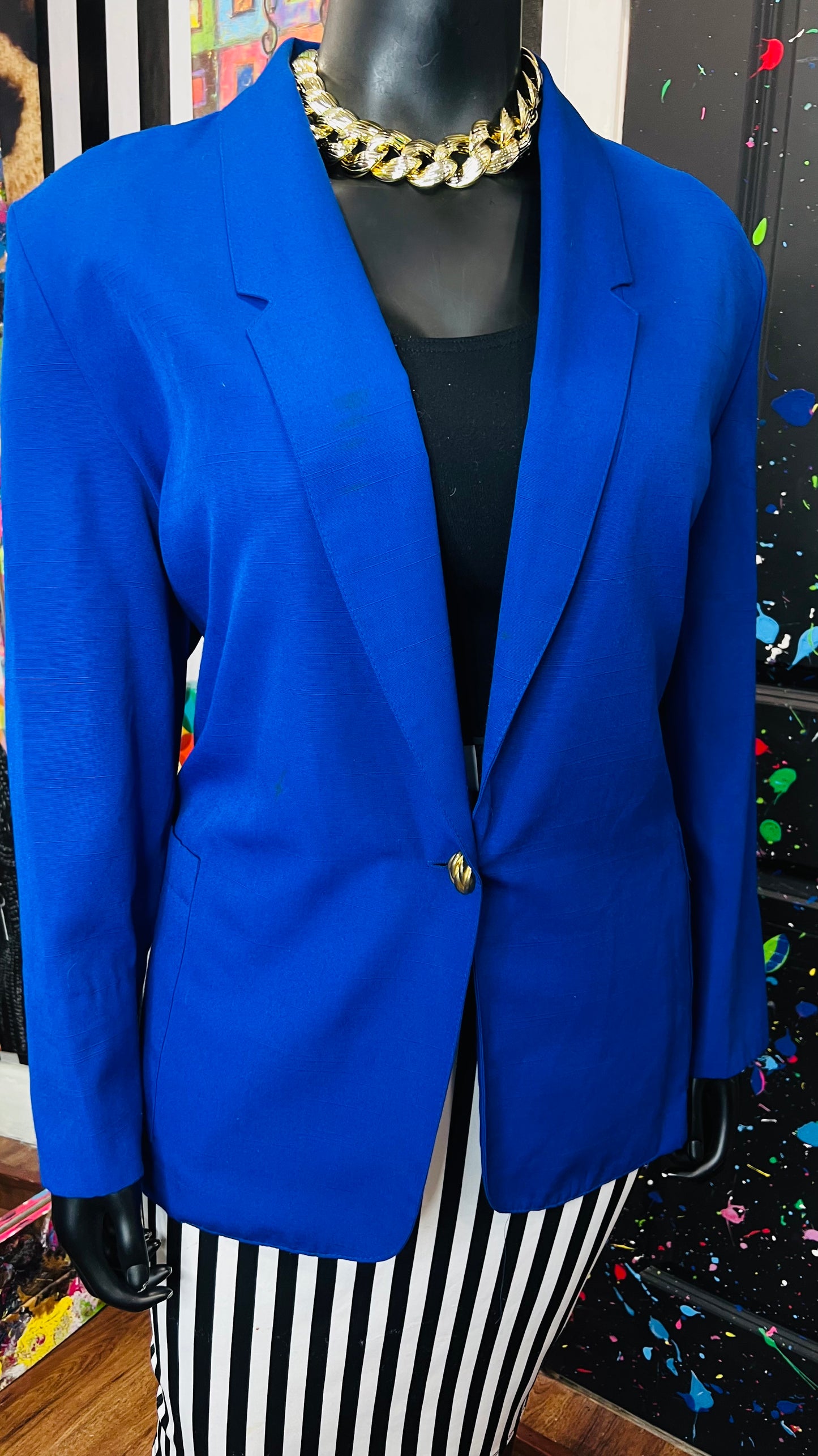 Vintage Blue Blazer (26W)