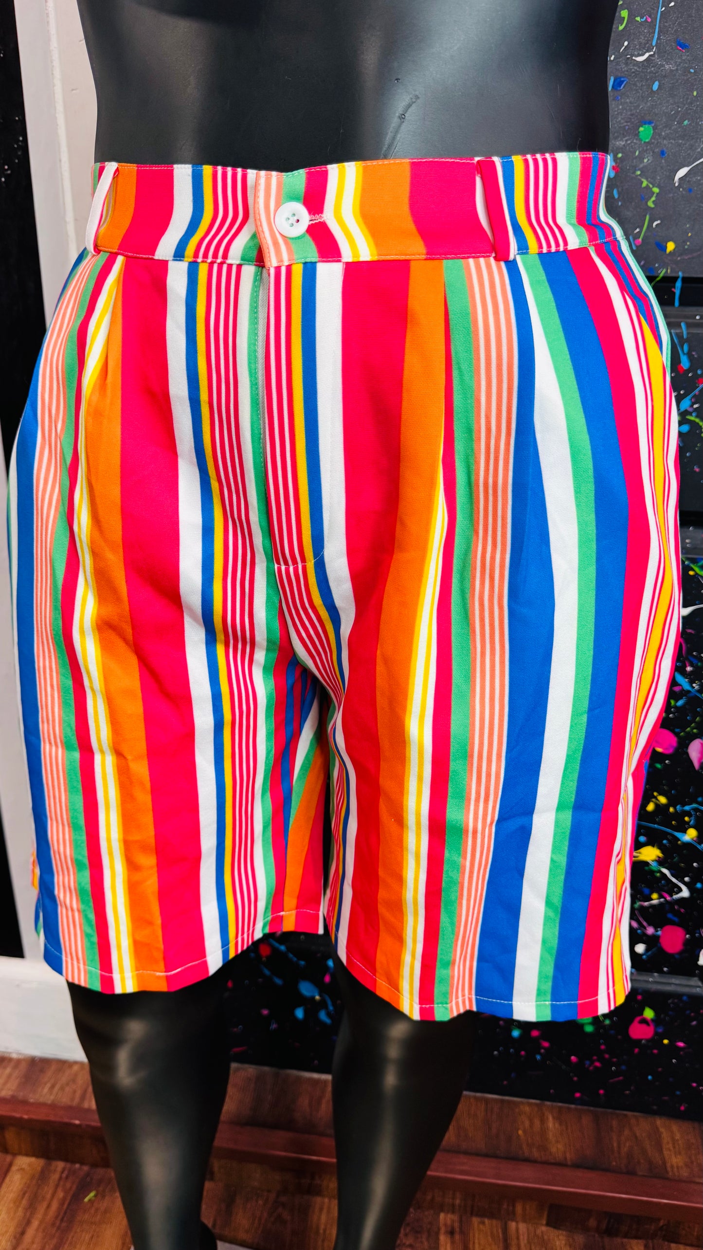 Multi Color Striped Shorts (14)