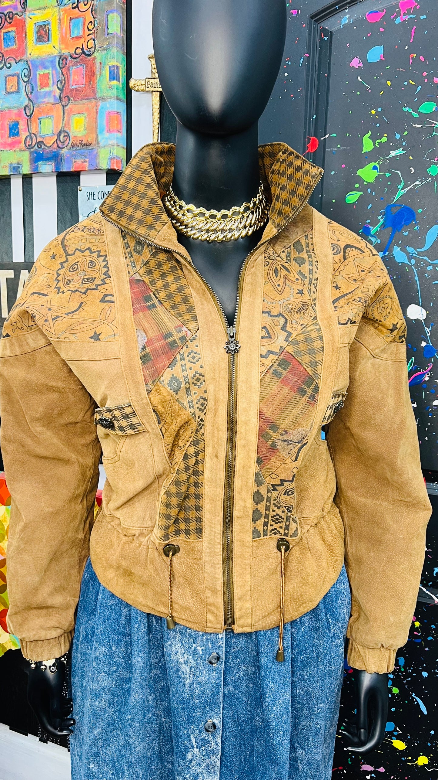 Vintage Winlit Genuine Leather Suede Jacket (18)