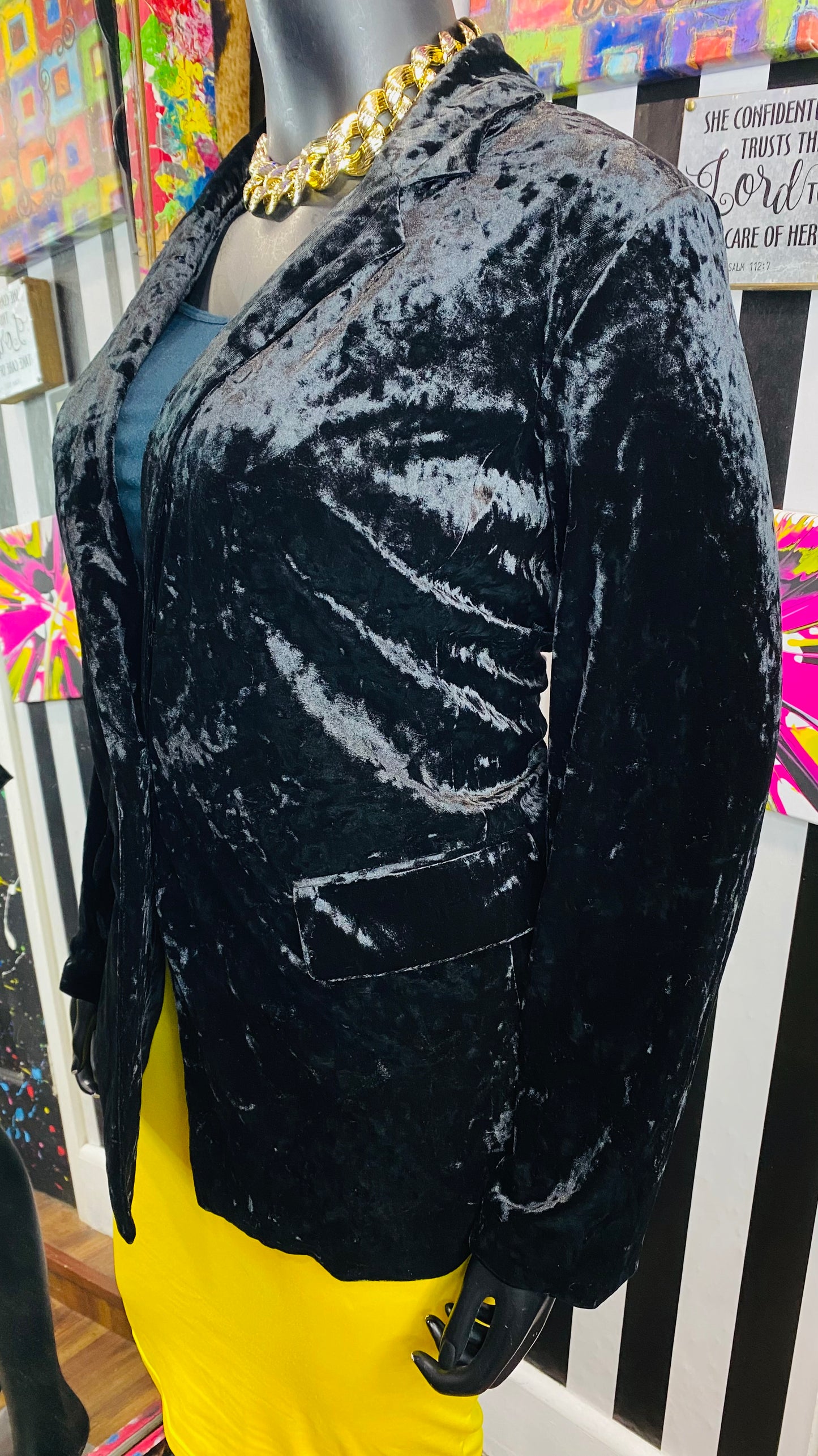 Black Suede Like Blazer (20/22)