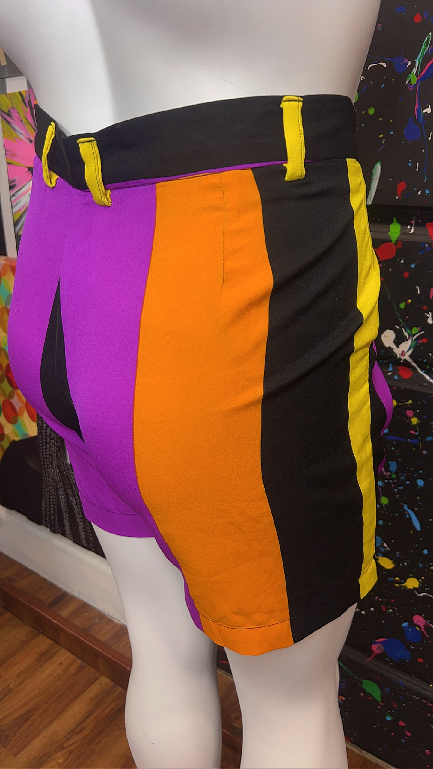 Striped Color Block Shorts (14)