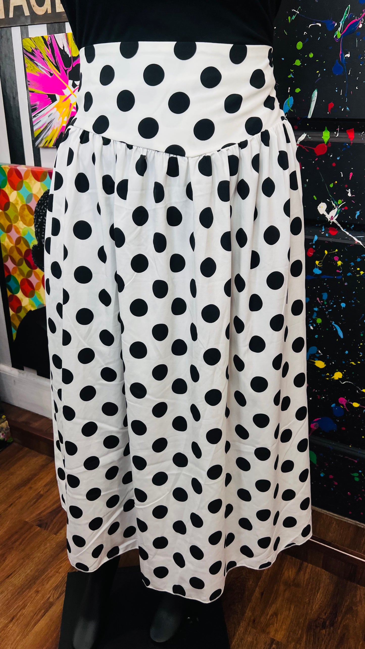 Black & White Polka Dot Skirt (20/22)