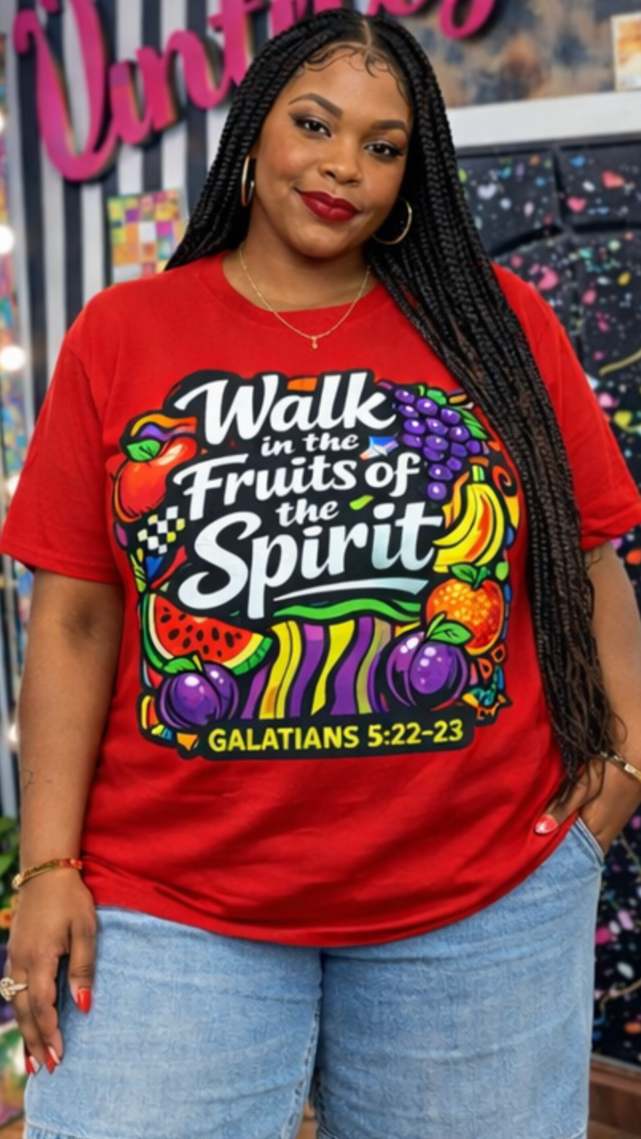 Walk in the Fruits of the Spirit Tee | Christian Streetwear Shirt | Galatians 5:22-23 (L-3X)