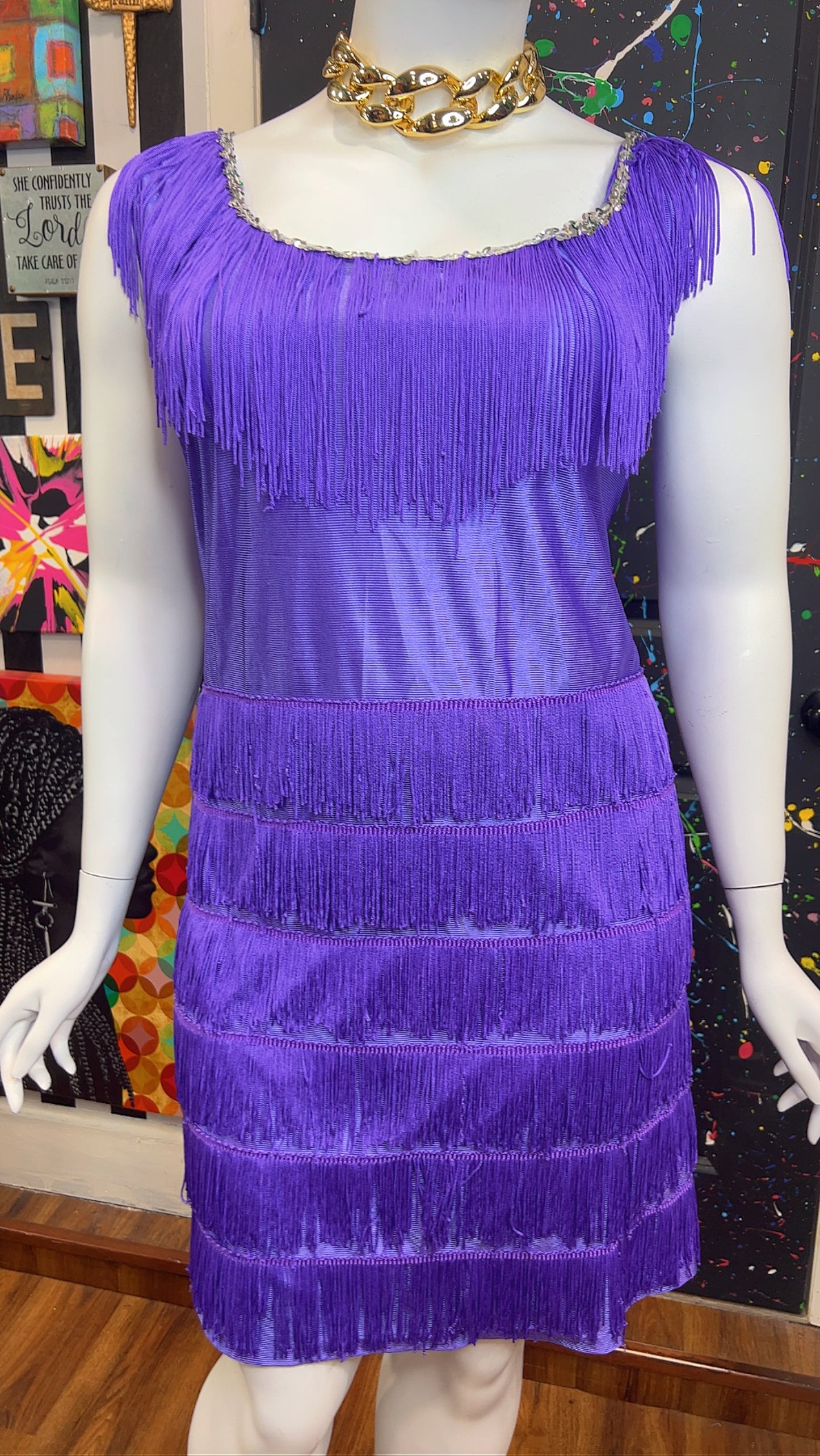 Purple Fringe Dress (24)