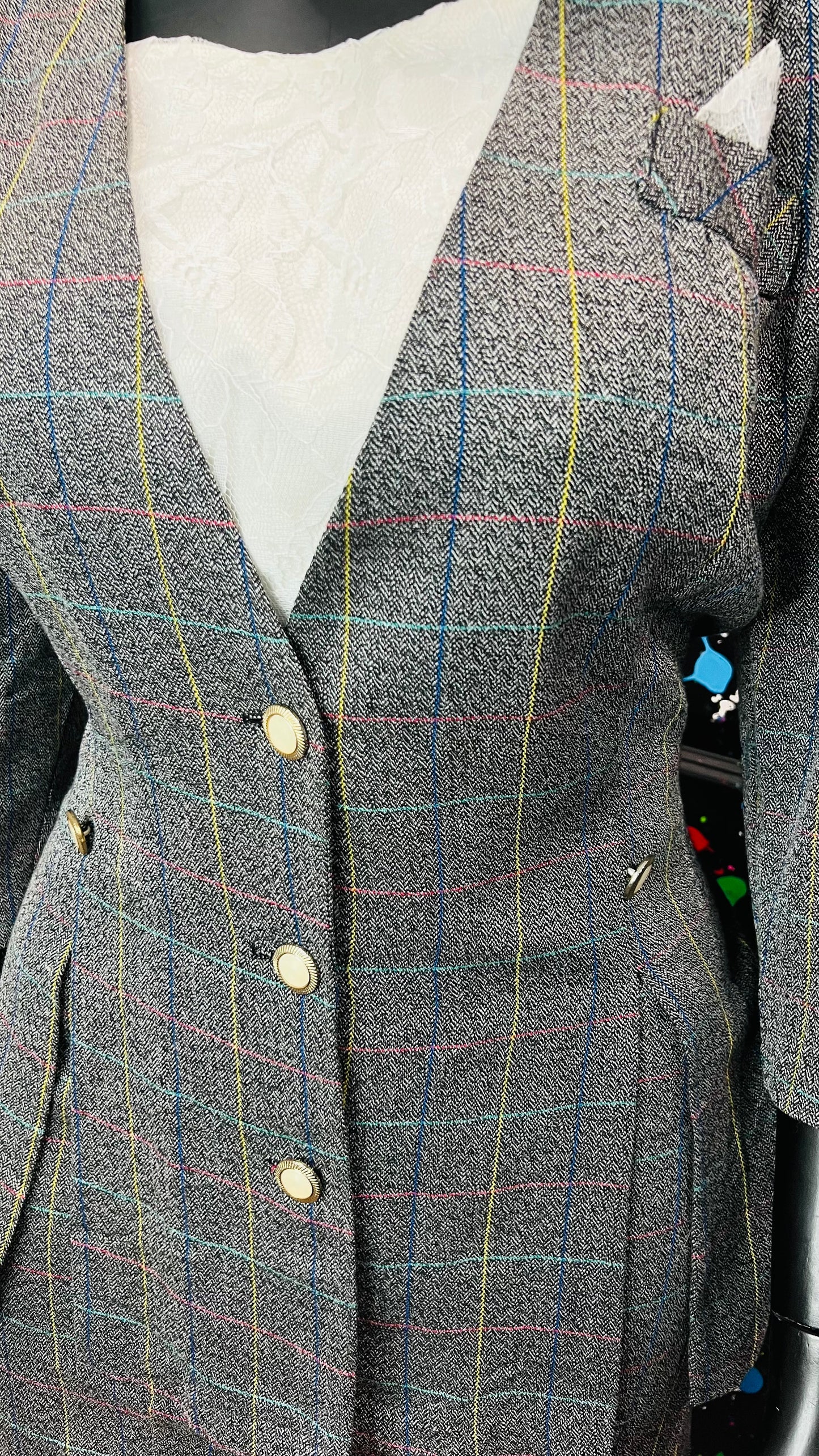 Vintage Plaid Skirt Set (18W)