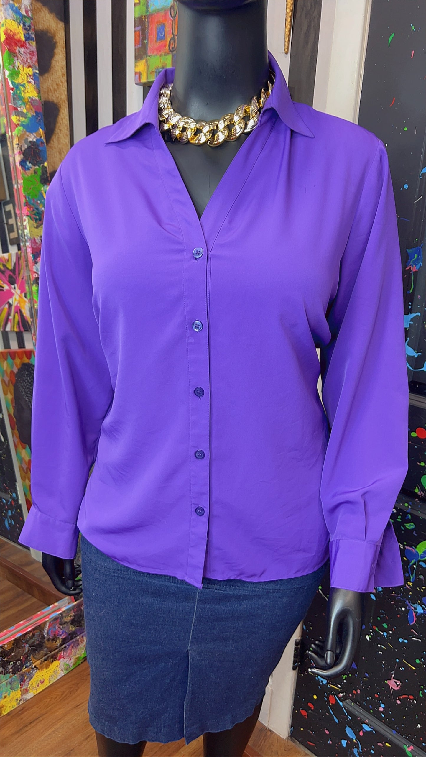 Vintage Purple Blouse (16/18)