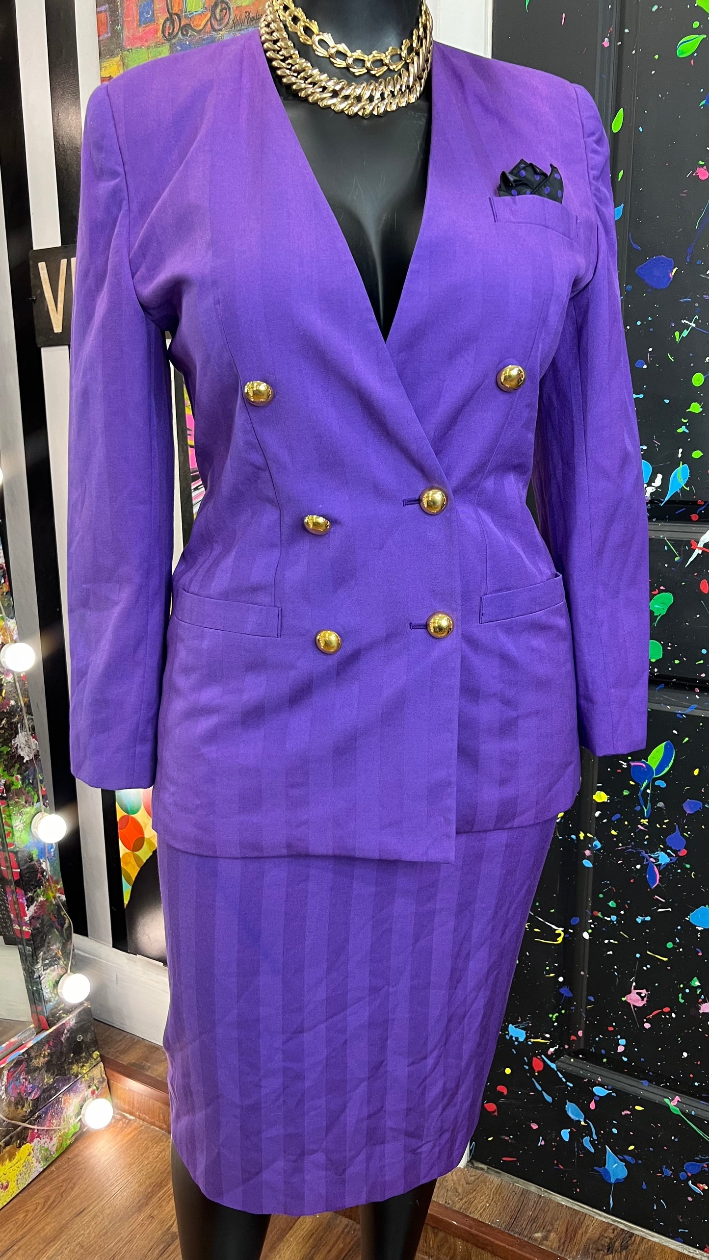 Vintage Purple Double Breasted Suit (12)