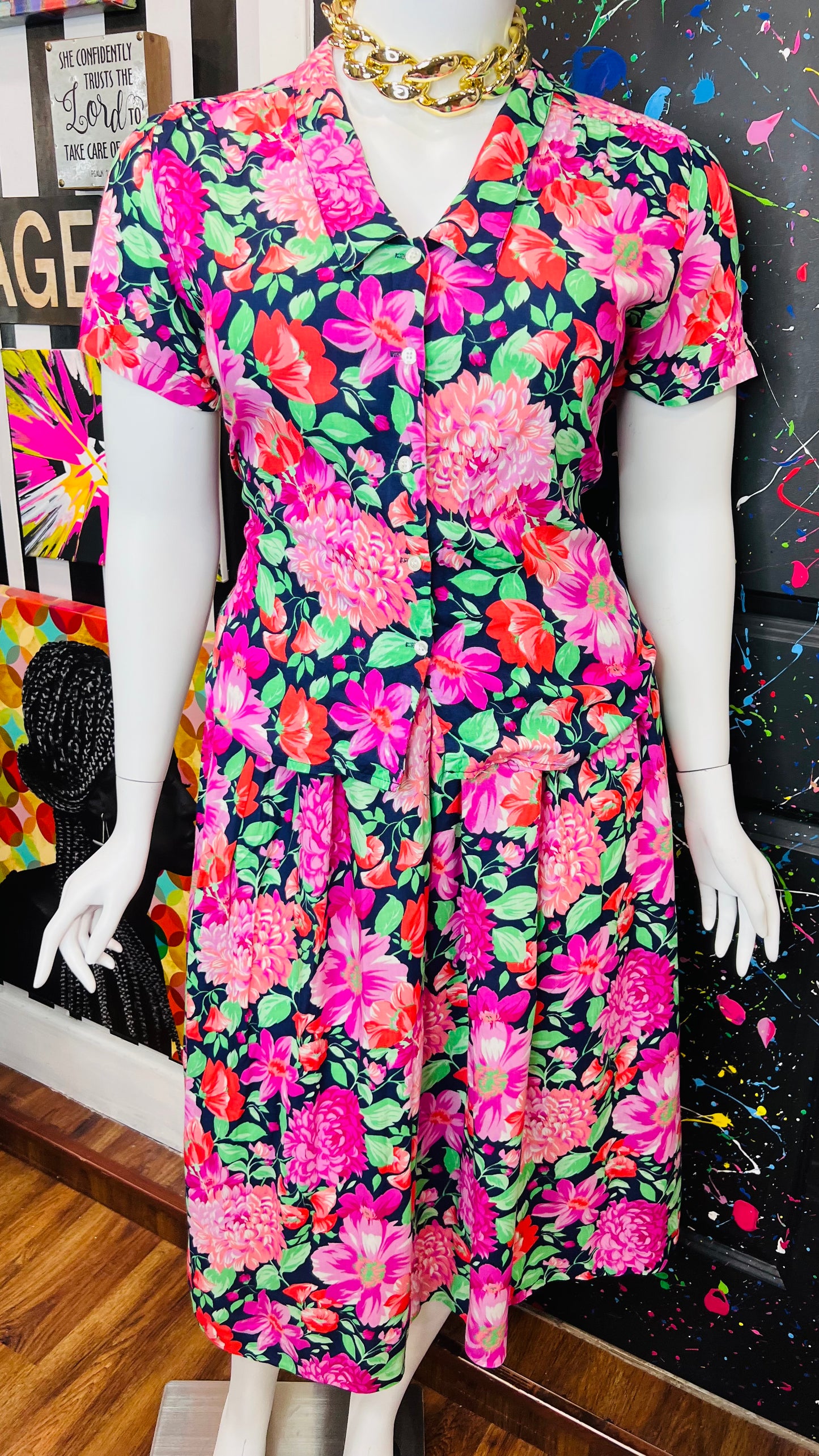 Vintage Floral Skirt Set (14)