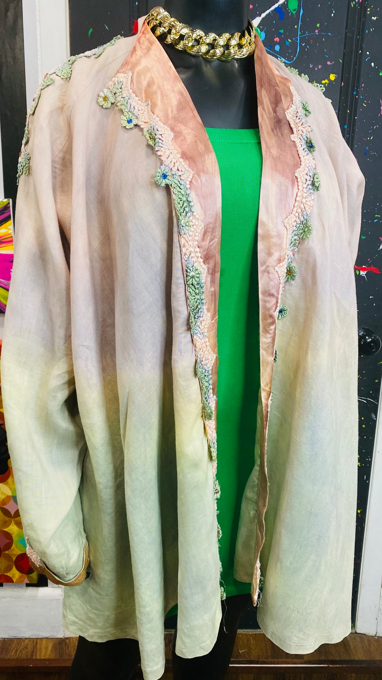 Vintage ‘WaterColor’ Duster (OS)