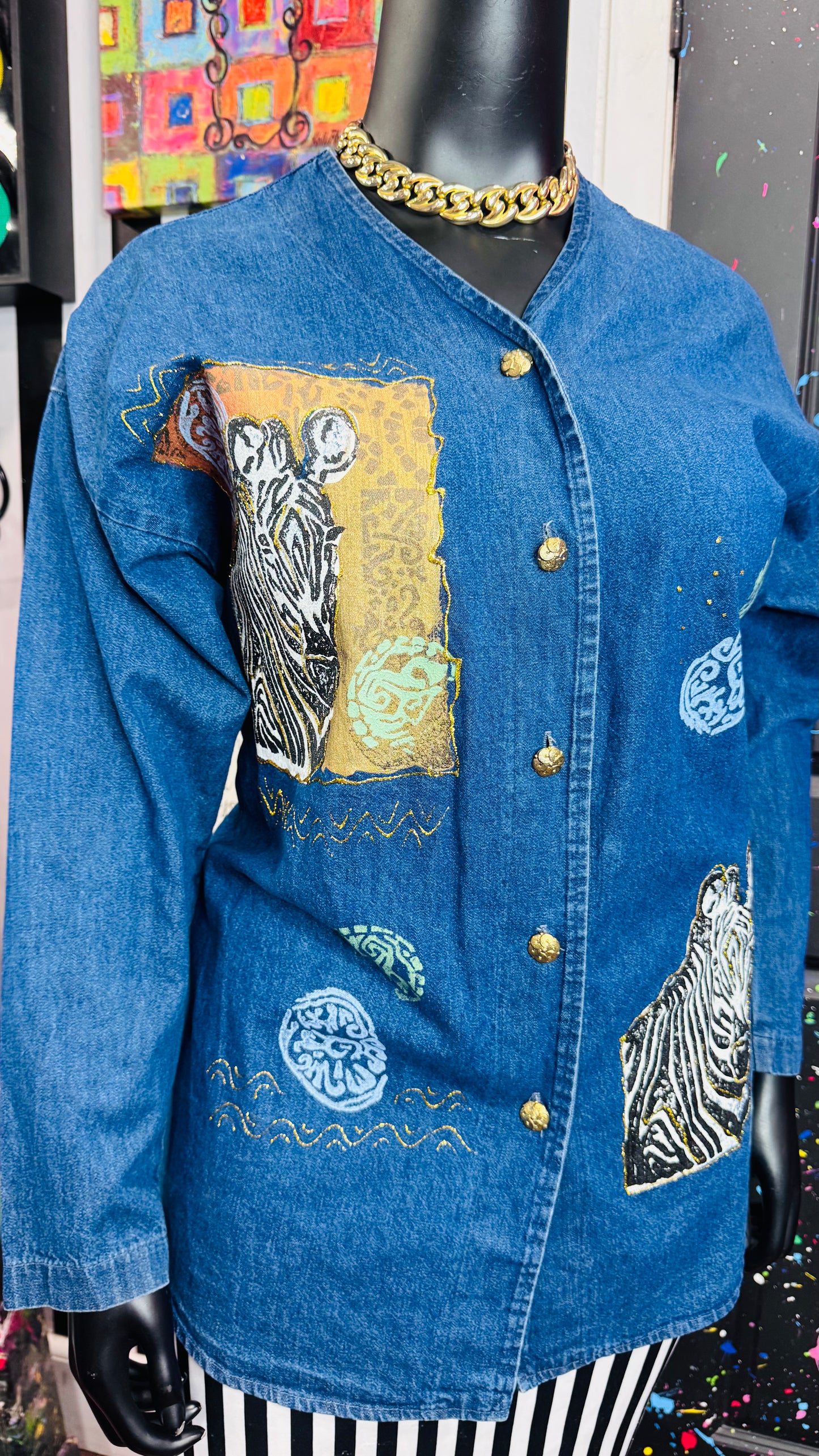 Vintage Denim Safari Blouse (16)