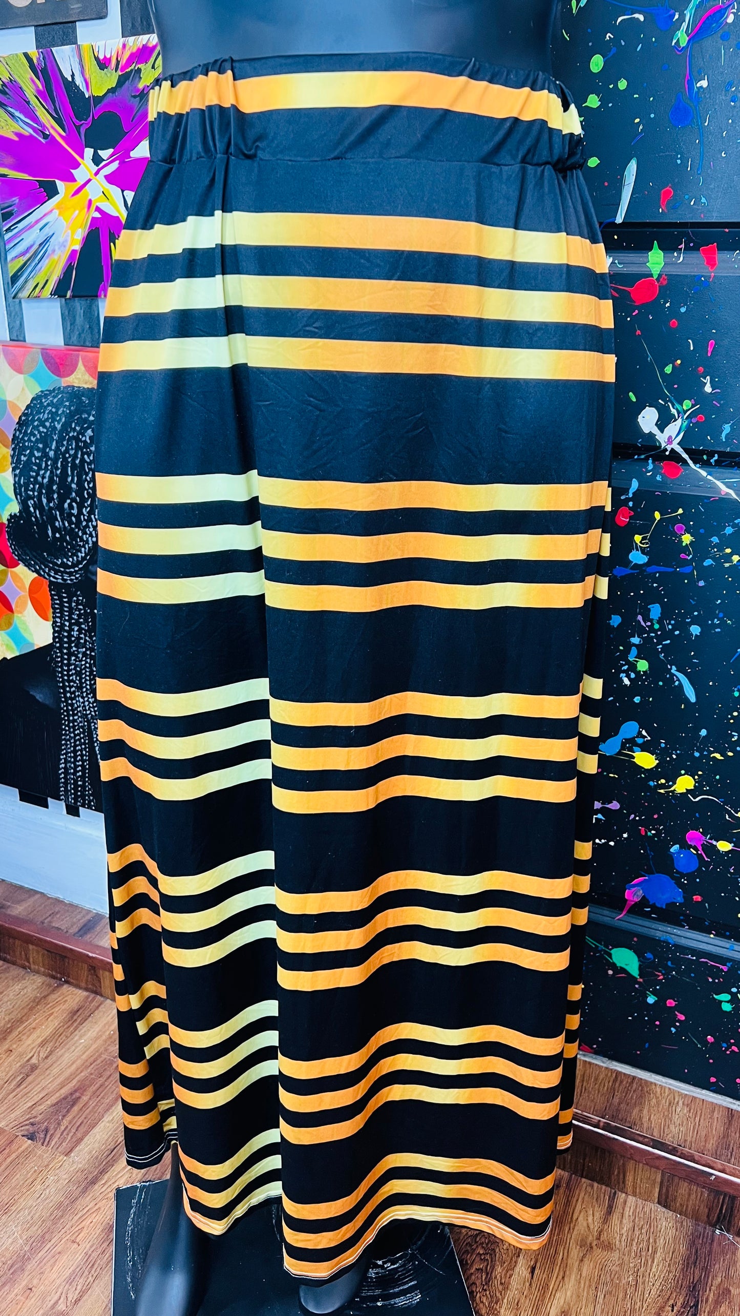 Modern Ombrè Striped Skirt (22)